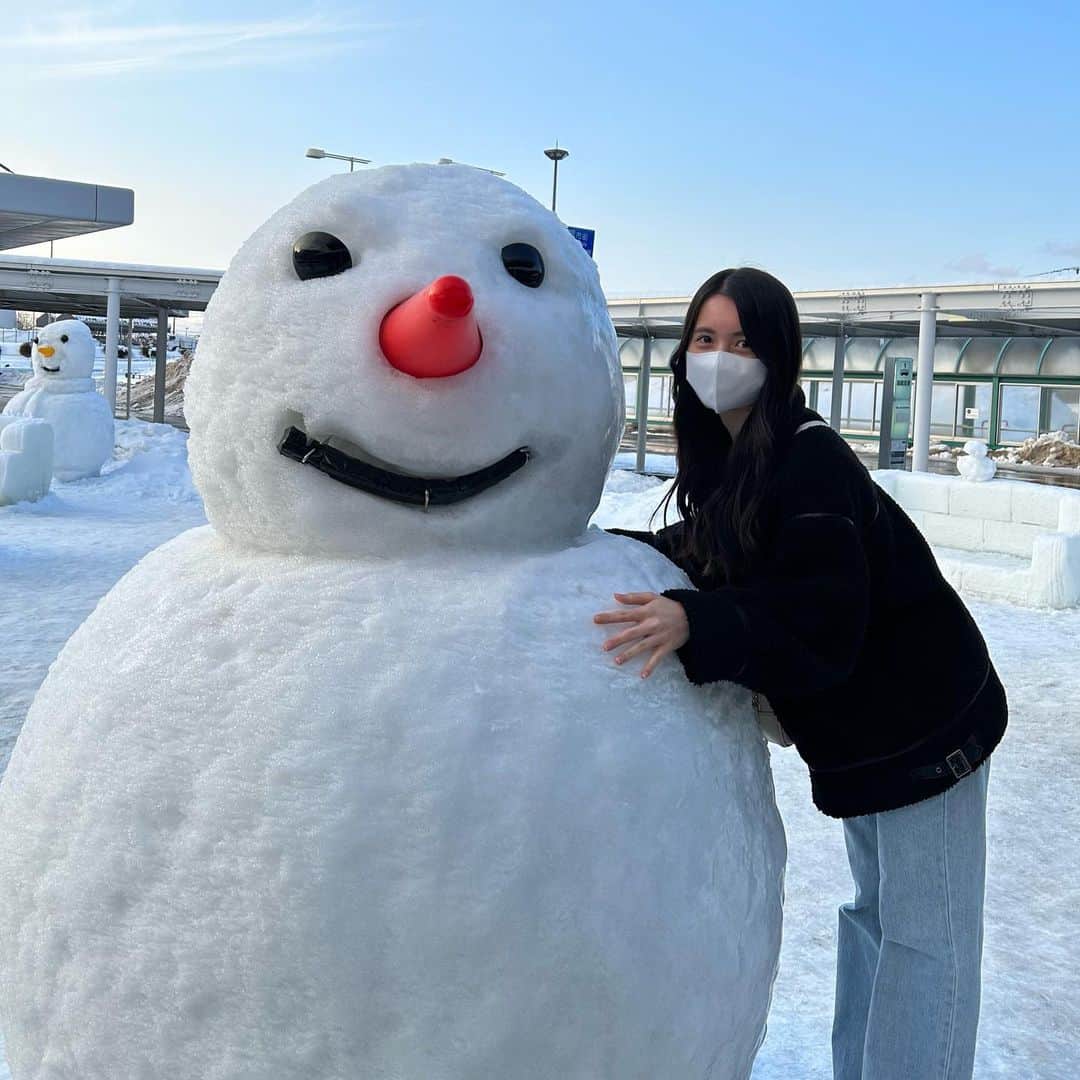 水島美結さんのインスタグラム写真 - (水島美結Instagram)「雪〜❄️  #北海道　#雪　#雪だるま　#冬」2月11日 10時19分 - 17_miyuu_1112