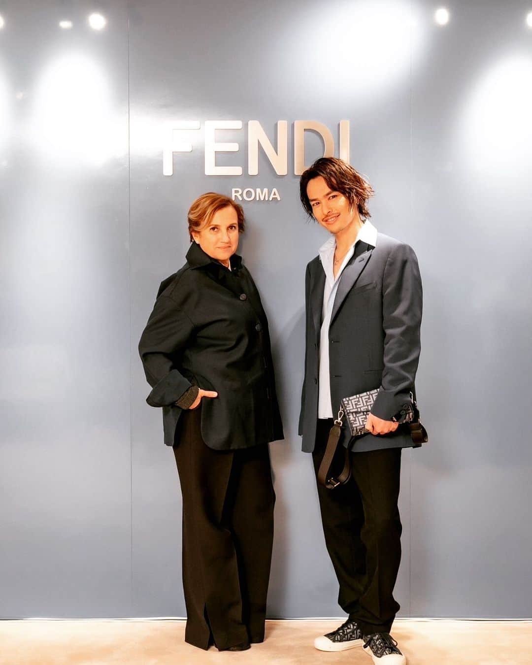今市隆二のインスタグラム：「It's good to see you again✨✨  @silviaventurinifendi  @fendi  #PalazzoFendiOmotesando」