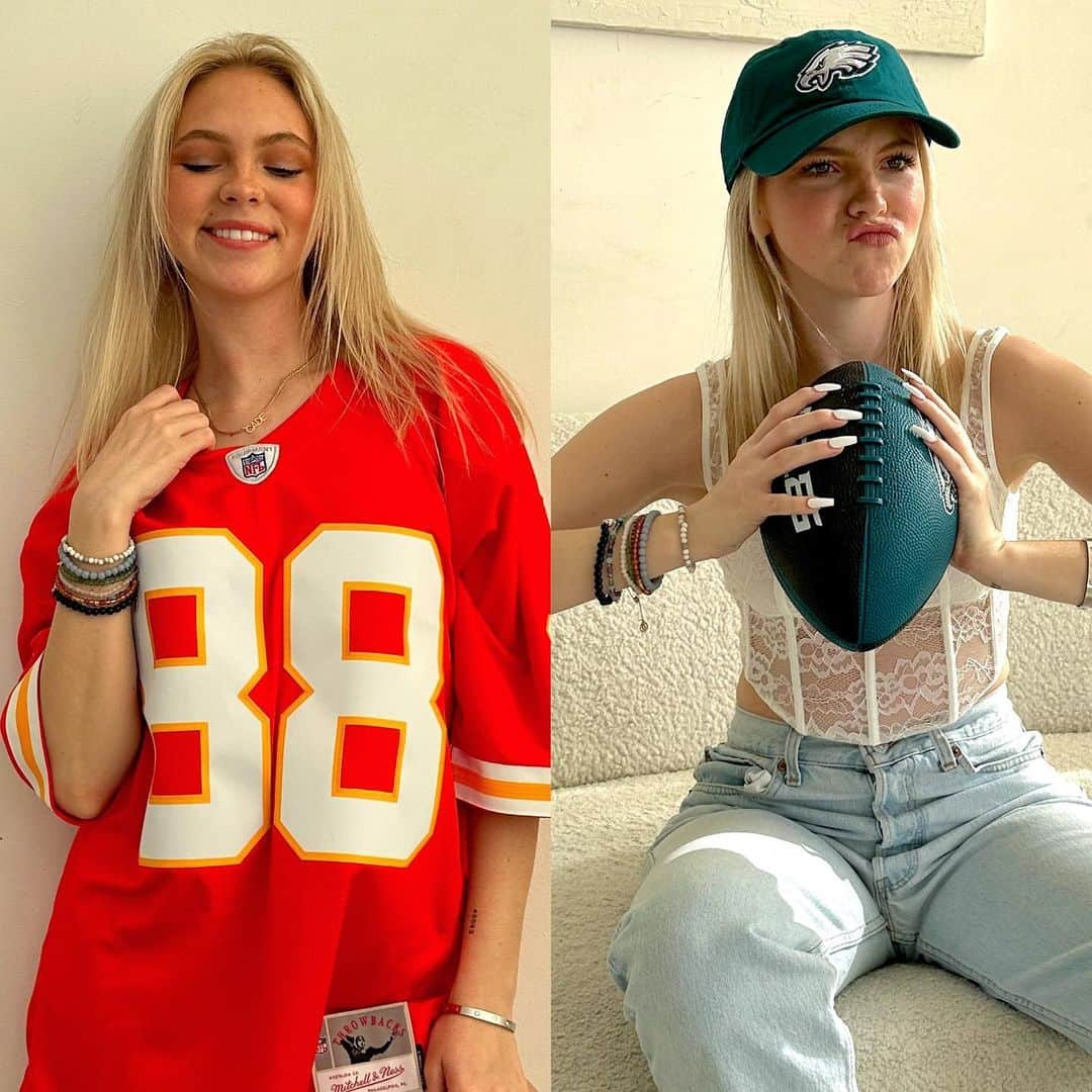 ジョーディン・ジョーンズさんのインスタグラム写真 - (ジョーディン・ジョーンズInstagram)「Chiefs or Eagles? 🏈 #Superbowl」2月13日 6時31分 - jordynjones