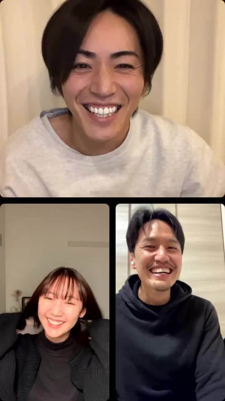 廣瀬智紀のインスタグラム：「3人の初めてのコラボ配信 ありがとうございました♪  アーカイブ観てくださいね☆」