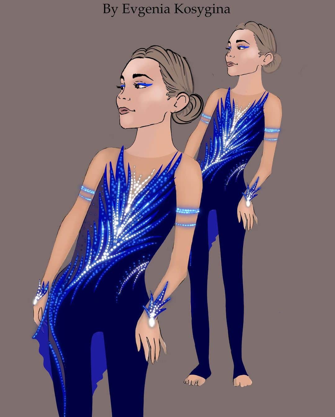 エフゲーニヤ・コスイギナのインスタグラム：「Daria Titova 💙  master: @yulianovakhova」