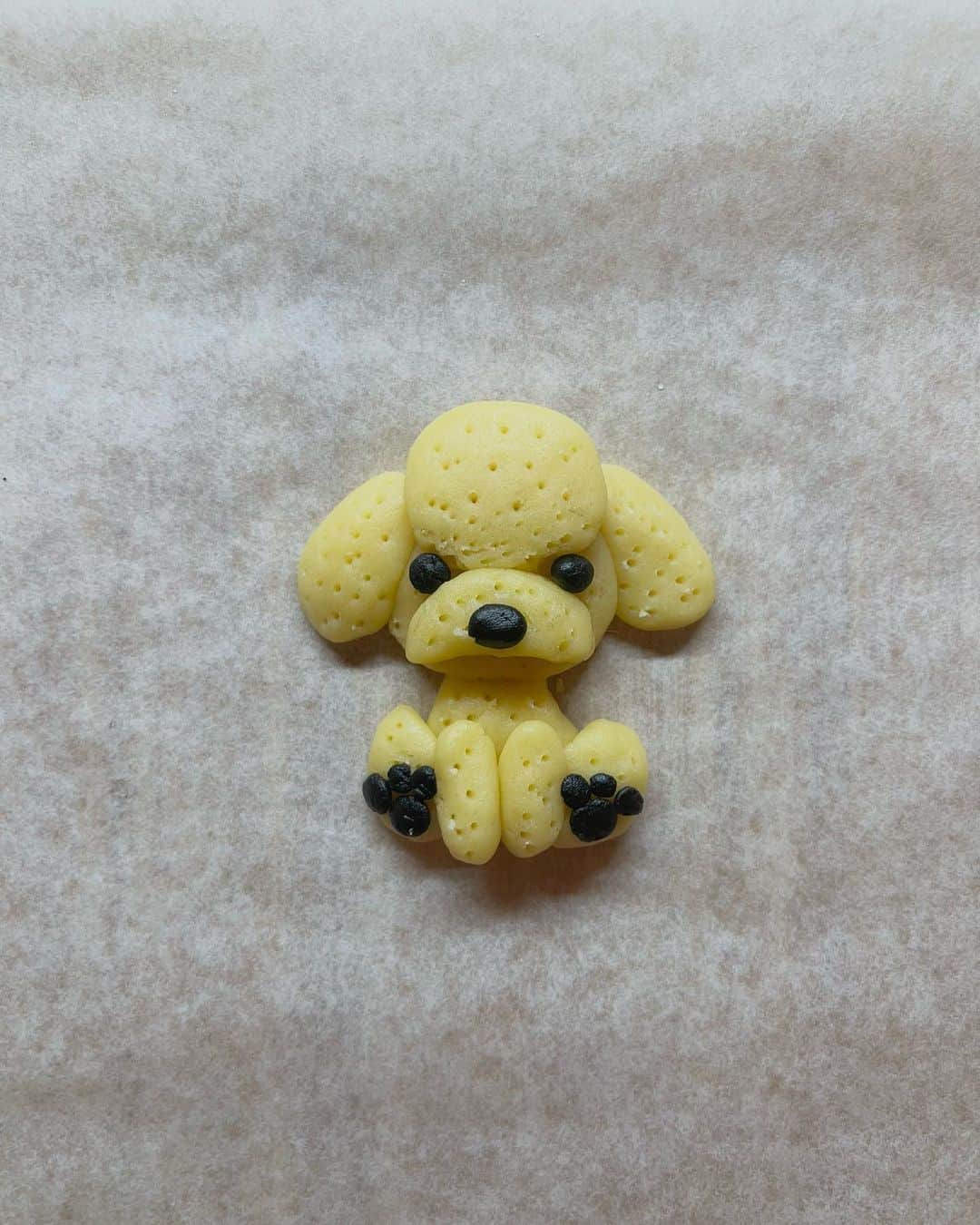 武田静加さんのインスタグラム写真 - (武田静加Instagram)「⁡ ⁡ ⁡ ⁡ 𝐇𝐚𝐩𝐩𝐲 𝐕𝐚𝐥𝐞𝐧𝐭𝐢𝐧𝐞...🍫💗 ⁡ ⁡ ⁡ 今年はあくびさんクッキー作成🍪✨ ⁡ ・小さく可愛いバージョン ・むっちりぷっくりバージョン ⁡ 個数は少量にして丁寧に作ってみました！ 個人的には焼く前の方がすき💗 ⁡ ⁡ ⁡ 去年はシュナウザークッキー 今年はマルプーあくびクッキー 小粒さんを作りたいのですが 色々難易度高いので丸まって寝てる姿を...！！ (めちゃくちゃ似てる😜) ⁡ ＿＿＿＿＿＿＿＿＿＿＿＿＿＿＿＿＿＿＿＿ ⁡ 薄力粉 100g 卵黄 １個 粉砂糖 40g バター 50g ブラックパウダー様子を見ながら ⁡ オーブン予熱170度 160度で様子見ながら10-15分焼き ＿＿＿＿＿＿＿＿＿＿＿＿＿＿＿＿＿＿＿＿ ⁡ バレンタインのたびに おやつ作りの楽しさを思い出させてくれる ハッピーバレンタイン💗 ⁡ ⁡ ⁡ ⁡ #ValentinecookieValentine#バレンタイン #マルプー#あくび #愛犬#愛犬クッキー#プードルクッキー#手作り ⁡」2月13日 12時58分 - takedashizuka0517