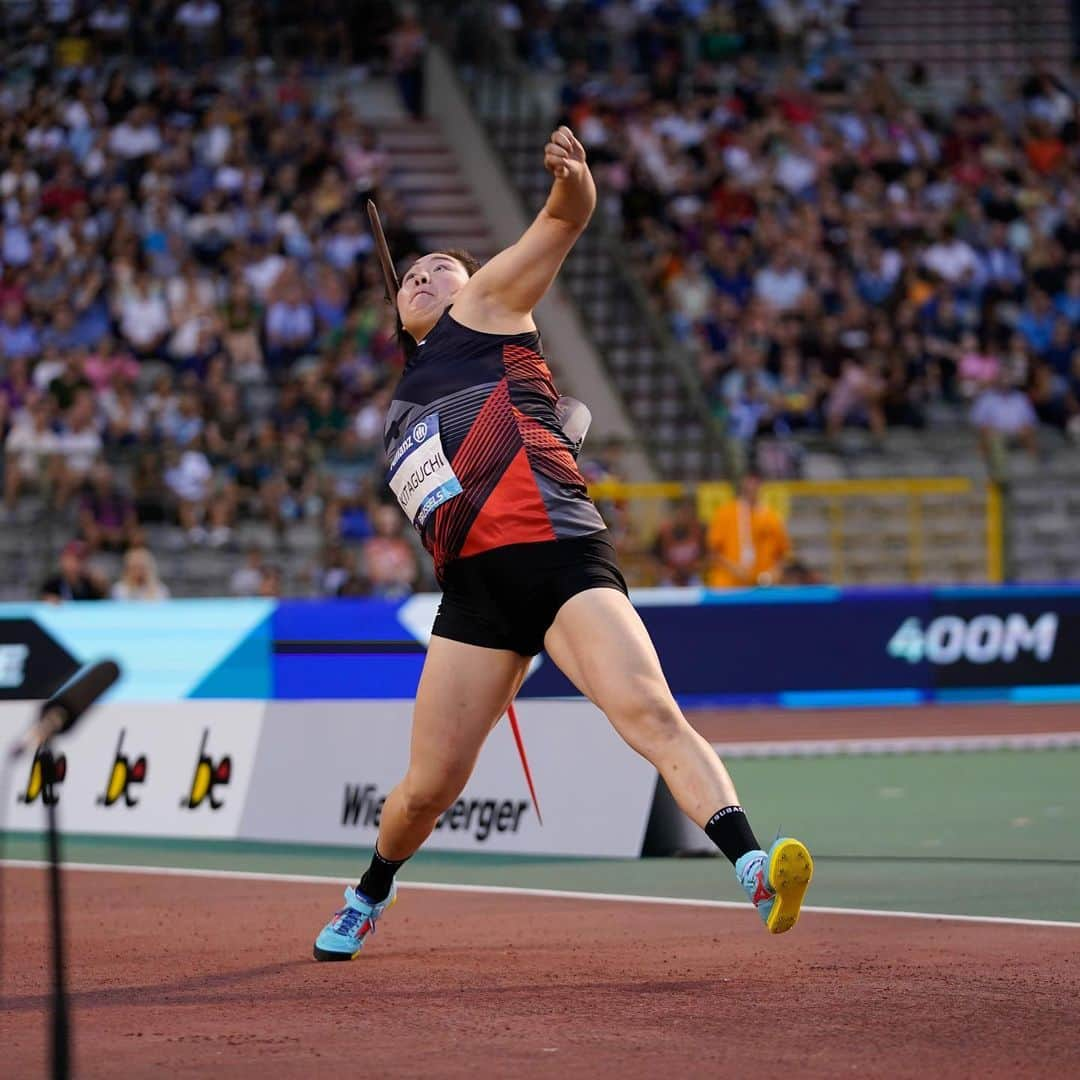 北口榛花さんのインスタグラム写真 - (北口榛花Instagram)「Watch that Javelin with an eagle eye 🦅  #DiamondLeague 💎 #BrusselsDL 🇧🇪  📸 @matthewquine」2月14日 0時11分 - giantbaby_paru