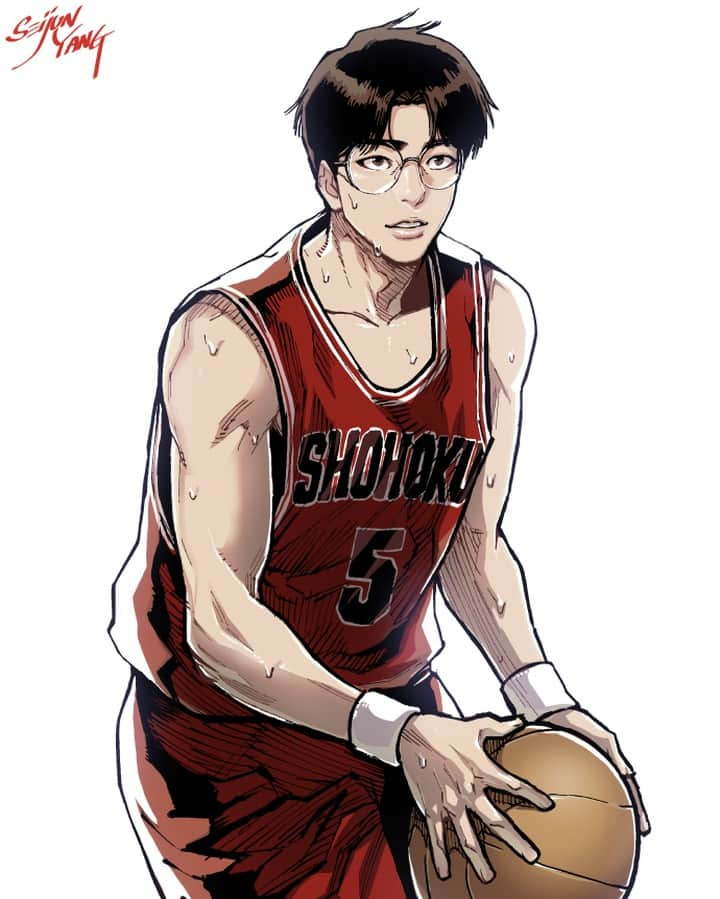 セイジュンのインスタグラム：「북산의 5번. 안경선배  #슬램덩크 #スラムダンク #SLAMDUNK #THEFIRSTSLAMDUNK」