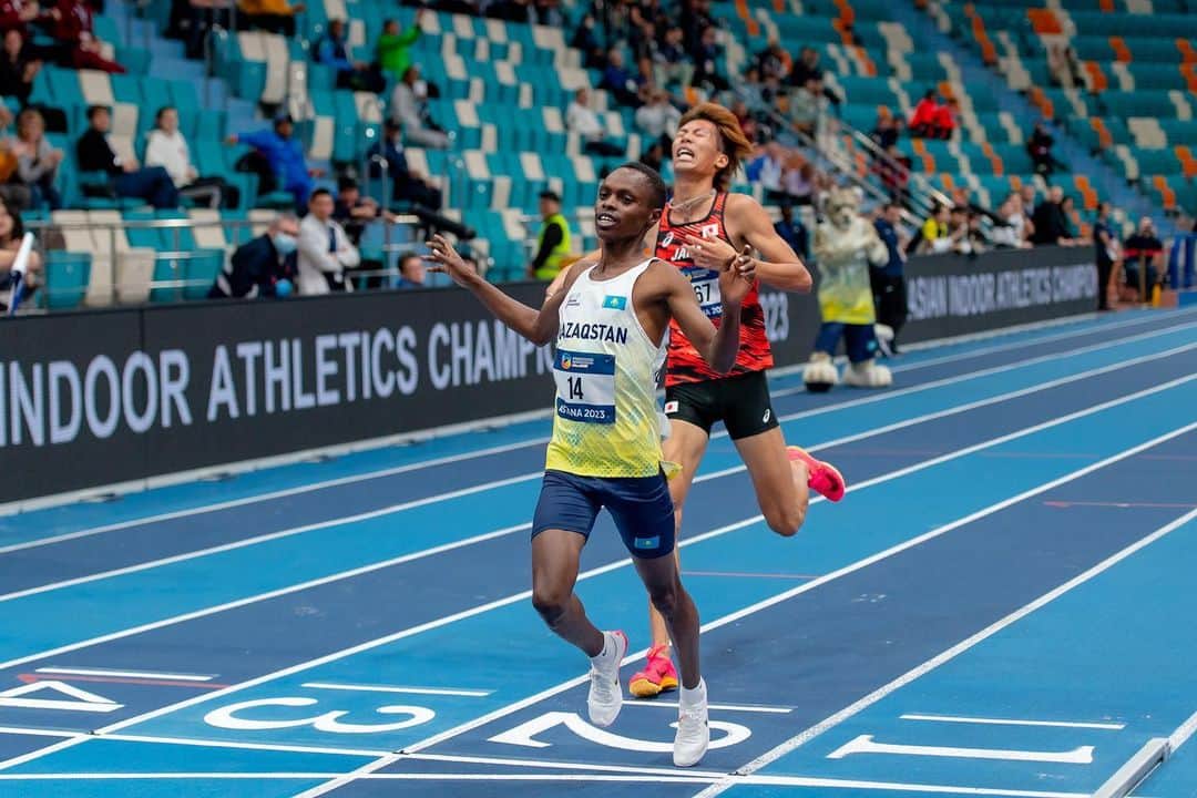 坂東悠汰のインスタグラム：「. #アジア室内 3000m 4位 8'00"15  室内競技の難しさやレース展開の難しさなど 課題ばかりの遠征でした！ 最後差しきれず0.31秒差で表彰台逃したのが悔しいです。 これもまた室内競技の難しさ。 必ずまたどこかで室内に出ます！ 応援ありがとうございました！ ここから修正して頑張ります🔥 . .」