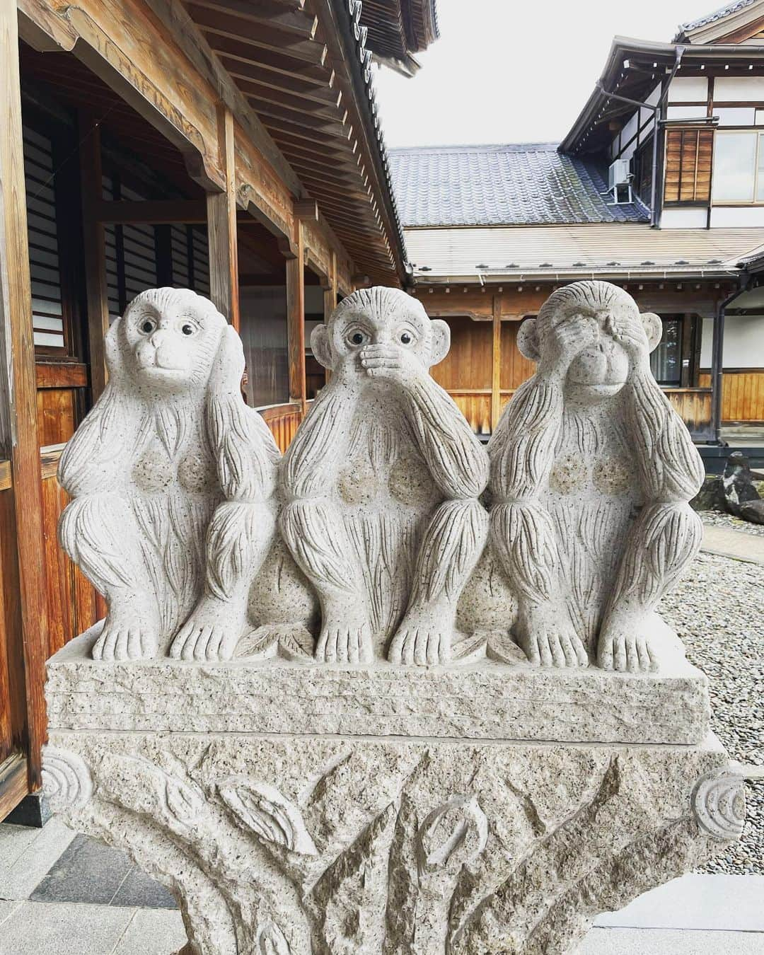 森夏子さんのインスタグラム写真 - (森夏子Instagram)「逆三猿🐒（見る・言う・聞く） ⁡ 長野・渋温泉♨️ 📍横湯山温泉寺 ⁡ ⁡ 戦国時代、武田信玄が川中島の戦いの後に 渋温泉で疲れを癒したと伝えられているそうで 〝武田信玄ゆかりの寺〟とも言われているそう。 ⁡ 逆三猿（見る・言う・聞く）🐒 の反対側には 三猿（見ざる・言わざる・聞かざる）🐒 ⁡ うむ。色々考えさせられるな。。。 ⁡ ⁡ #長野 #長野旅行 #渋温泉  #横湯山温泉寺  #寺  #温泉寺  #信玄ゆかりの寺  #温泉巡り #信州旅行 #旅の思い出  #源泉掛け流し温泉 #信玄ゆかりの寺  #shibuonsen  #yudanakashibuonsen #naganojapan #onsen #hotsprings  #relaxingtime  #instagramjapan #retro_japan_  #temple  #loves_nippon  #japan_of_insta  #team_japan_  ⁡ ⁡ ⁡ ⁡ ⁡ ⁡ ⁡ ⁡ ⁡ ⁡」2月13日 22時12分 - natsusora72