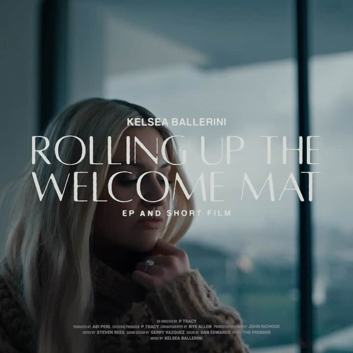 Kelsea Balleriniのインスタグラム：「rolling up the welcome mat. the short film. tonight at midnight. link in bio to set a reminder to tune in.」