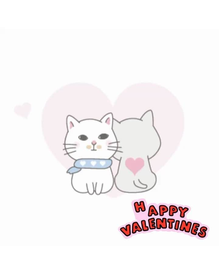 TIKAのインスタグラム：「2月のゆきち🐈‍⬛  #VALENTINE #バレンタイン」