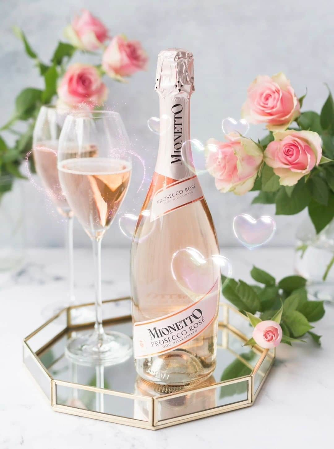 Mionetto Prosecco Suomiのインスタグラム：「Hyvää ystävänpäivää Mionetto Prosecco Rosé Alkon tilausvalikoima Tuotenumero 959184 Hinta 12,98€ 0,75l」