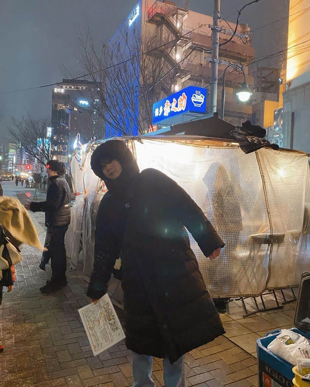 デボちゃんさんのインスタグラム写真 - (デボちゃんInstagram)「❄️ 冬のエモさがにじみ出てる福岡のある屋台 #福岡#屋台#冬#雪#エモい」2月14日 21時26分 - debochan1234