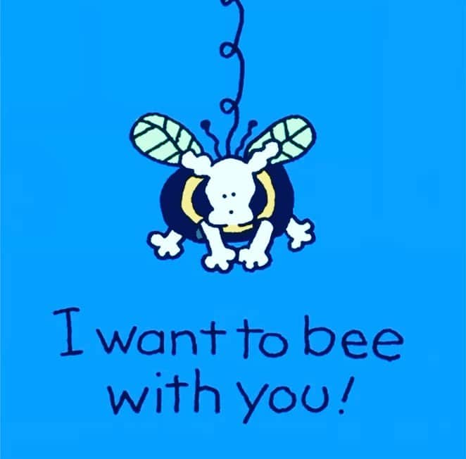 ニア・ピープルズのインスタグラム：「Not sure why my bee looks like a sheep in a Halloween costume…oh well.  #HappyValentinesDay to all the #single people out there. Since St Valentine was also the patron St of #Bees, let’s take this opportunity to celebrate the Bees!!   ❤️✨🦋 🐝」