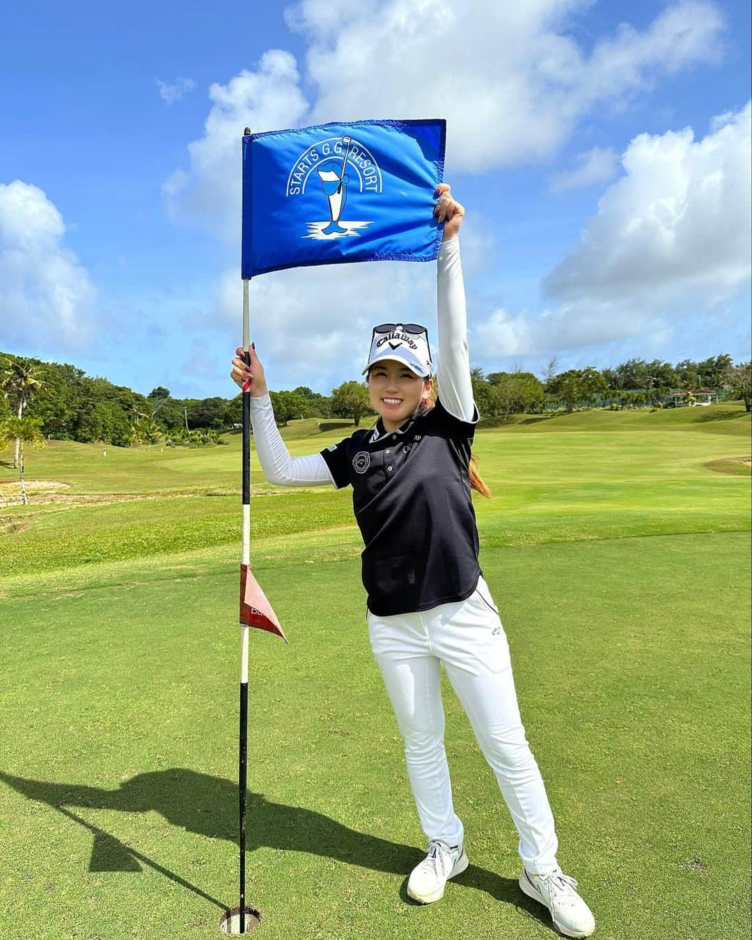 西村優菜のインスタグラム：「🇬🇺🌞⛳️ ⁡ スターツグアムゴルフリゾートさんで 合宿をさせていただきました！！ ⁡ 温かく迎えていただき、本当に感謝です☺︎ ⁡ 試行錯誤の毎日でしたが、 いい環境で沢山練習できました！！ ⁡ 開幕が楽しみです🌺 今シーズンも応援よろしくお願いします！ ⁡ #スターツ #GUAM」