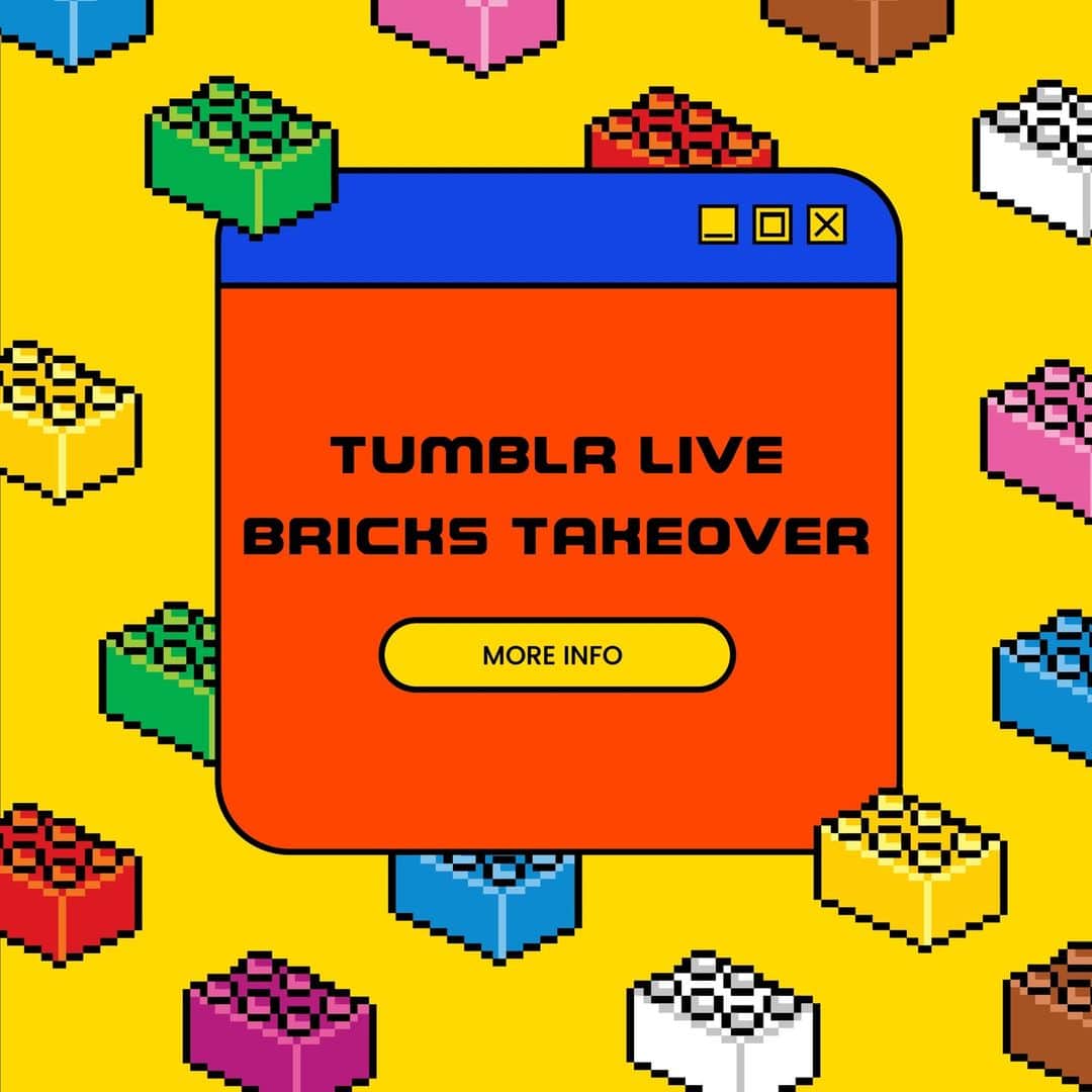 Tumblrのインスタグラム：「Calling all builders, photographers, and collectors. Ready your minifigs, MOCs, and greebles. Dust off your streaming devices. Because on February 16, Tumblr Live will be aaaall about those bricks.  The first 50 registered participants to stream anything LEGO® for 2+ hours between 7 and 12 PM ET on February 16 will receive 40,000 diamonds - that's the equivalent of a Galactic Explorer Set for those of you who speak LEGO®.  Sound good? Register and learn more about the event: https://at.tumblr.com/bricks  We can't wait to see what you're building.  #lego」