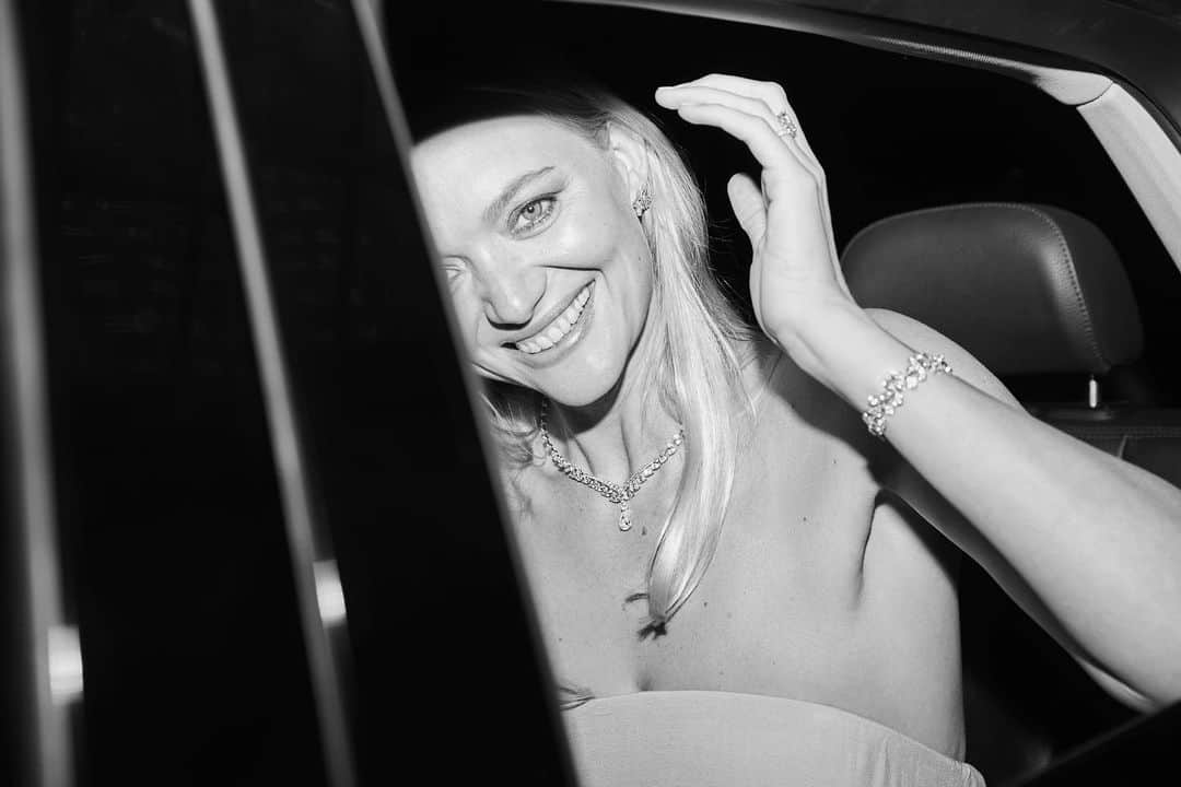 のインスタグラム：「Such a beautiful evening hosted by @chaumetofficial wearing the amazing Josephine collection diamonds. I felt like an empress for the night #chaumet」