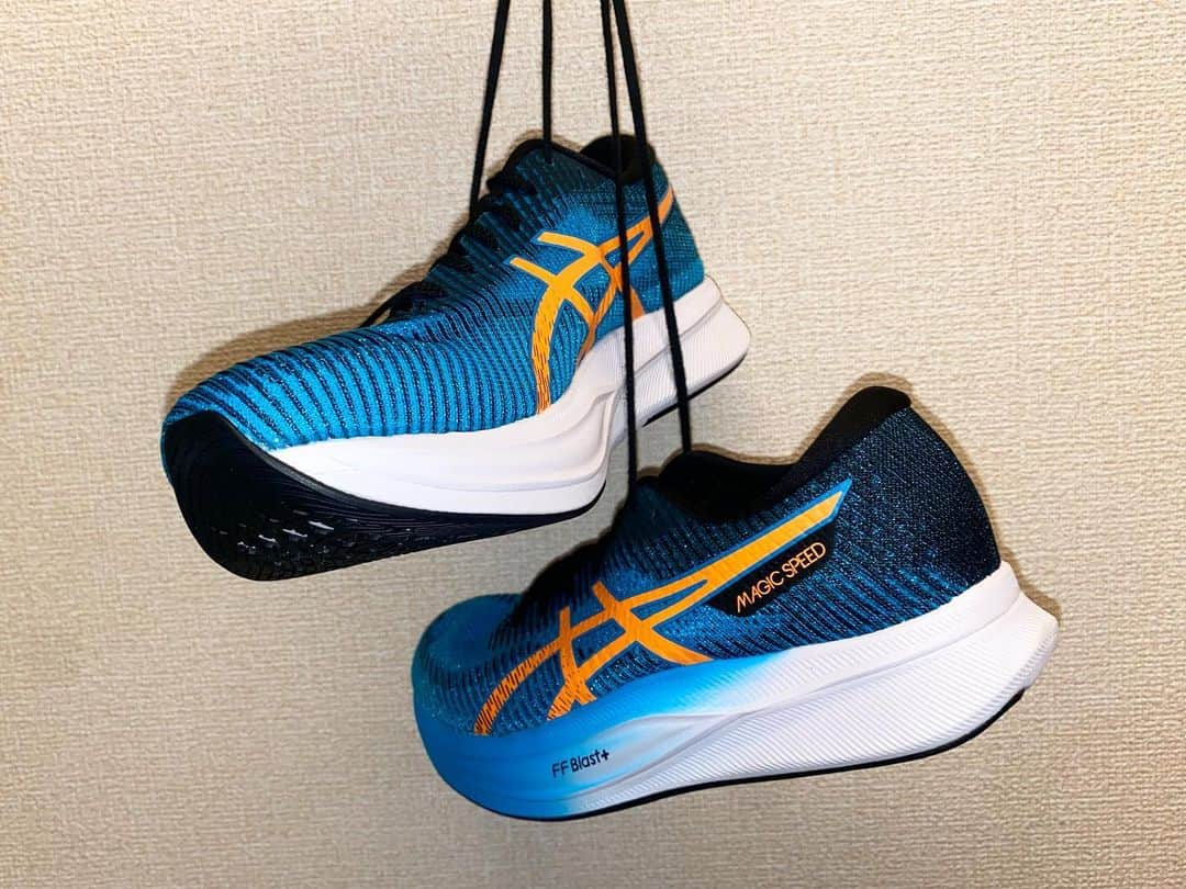 津波響樹のインスタグラム：「. 合宿に向けての新しいシューズ🏃‍♂️ asicsのmagic speed 2 ✌︎ シーズンに向けて高まります🔥  #asics #asicsrunning #magicspeed2」