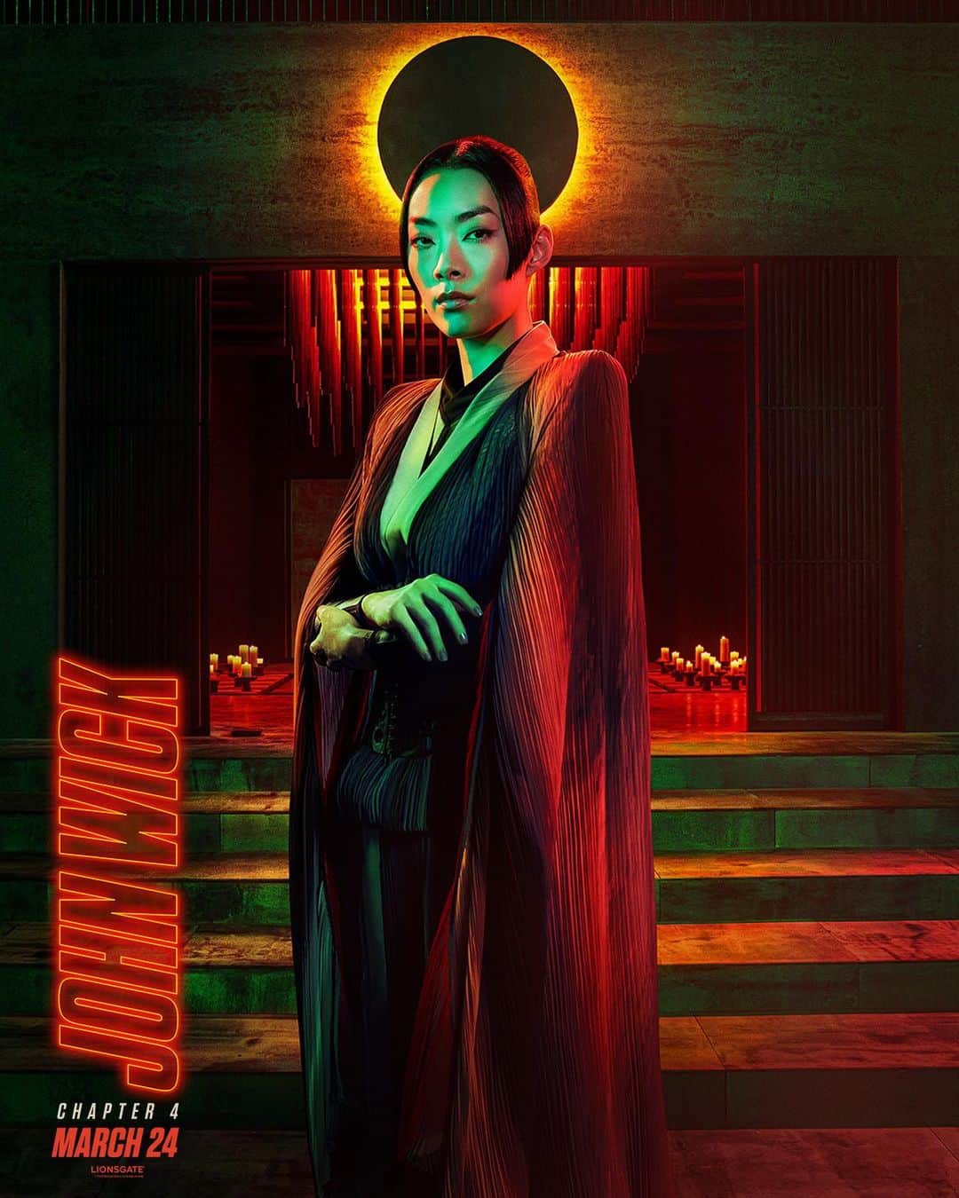 リナ・サワヤマのインスタグラム：「not long now. My first movie role as Akira in John Wick 4 out March 24th !!!!! I’m so excited for you to finally see the movie, it’s so good 😭   @johnwickmovie @lionsgate #johnwick4」