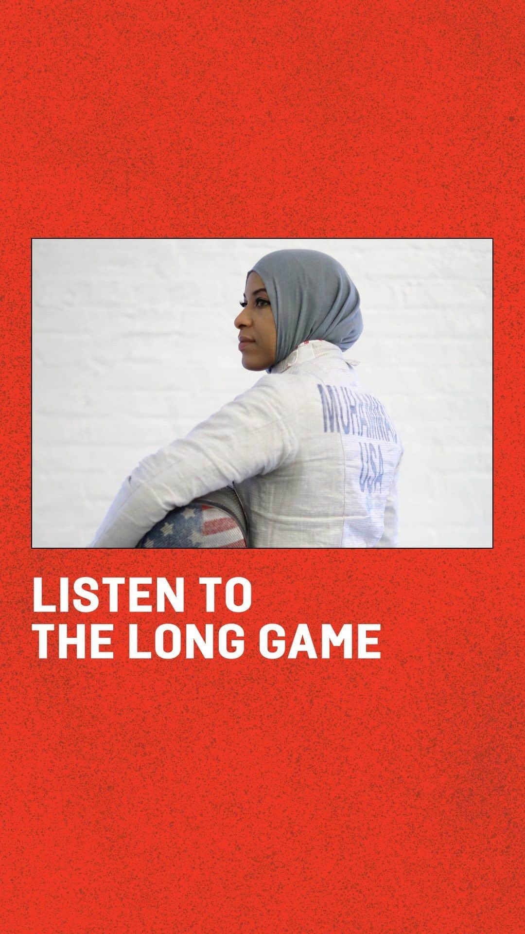 イブテハージ・ムハンマドのインスタグラム：「Sports changed my life—and the lives of so many other athletes. The Long Game is a podcast about stories of athletes fighting for change on and off the field, hosted by me and made by @DohaDebates and @ForeignPolicyMag. Season 2 out now—find it and listen wherever you get your podcasts 🎧」