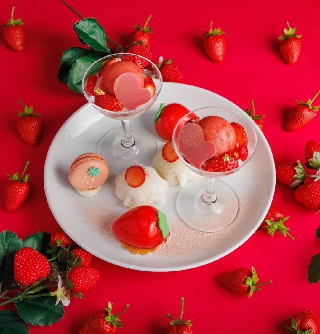 ステラートさんのインスタグラム写真 - (ステラートInstagram)「☕️afternoon tea🫖  2/15start! 🍓ストロベリーアフタヌーンティー🍓  いちごの季節限定！カフェ ラ・ボエム ペントハウスのストロベリーアフタヌーンティーが登場です✨🫶✨  見た目も中身も苺たっぷり！そして抹茶やピスタチオの緑が鮮やか🌱👀さらに真紅のソファ席やテーブル装飾もあり、写真映えすること間違いなし📸🤩  パティシエのこだわりが詰まったスイーツはどれも繊細な味で、盛りだくさんながらペロリと食べられちゃうんです😊 シェフ特製のセイボリーもぜひ一緒にお楽しみください💕  ■ストロベリーアフタヌーンティー🍓  【TOP】 ・ストロベリーパフェ ・いちごマカロン ・いちごムース ・いちごとマスカルポーネのクリーム大福  【MIDDLE】 ・バスクチーズケーキ ・桜のヴェリーヌ ・カヌレ  【BOTTOM】セイボリー ・長谷川マッシュルームとイベリコベーコンのキッシュ　トリュフ風味 ・タスマニアサーモンと北海マスカルポーネのムース　いくら添え ・大山鶏のハム仕立て　トンナーソース ・季節の冷製スープ  ■季節のスペシャルプレート ・ボンボローニ　レモンクリーム ・いちごのチョコタルト ・ピスタチオのアイス  ■季節のスコーン ・抹茶スコーン　黒蜜ソース  ドリンク🍾 ■乾杯ドリンク1人1杯付き ・スパークリングワイン または いちごミルク(ノンアルコール)  ■紅茶・ハーブティー全6種飲み放題(1時間30分ラストオーダー)  【紅茶2種】 ・オーガニックダージリンエステート ・オーガニックアールグレイ  【ハーブティー4種】 ・カモミールシトラス ・オーガニックアフリカンネクター ・ジンジャーツイスト ・オーガニックワイルドベリーハイビスカス  ■ソフトドリンク飲み放題  ■4,950円（税込）1名様　※写真は2名様分です。  ※営業時間 11:30-15:00（l.o.14:00） お席は2時間制となります。  予約の枠には限りがございますので、お早めにご予約ください🙌  ご予約は店舗ホームページが便利です！ URL:https://boheme.jp/penthouse/ TEL:050-5444-5931  ------------------------------------------  #penthouse#ペントハウス #カフェラボエム #stellatosupperclub #ステラート #グローバルダイニング#globaldining#白金ボエム  #アフターヌーンティー  #苺スイーツ #いちごスイーツ #ストロベリーアフタヌーンティー #いちごアフタヌーンティー #苺アフタヌーンティー  #白金台#白金台カフェ#白金台グルメ#白金台ディナー#afternoontea #アフターヌーンティー#都内アフターヌーンティー#都内レストラン#女子会#誕生日#birthday #グルメ #目黒グルメ#パスタ#プラチナ通り#イタリアン」2月17日 13時30分 - boheme_penthouse