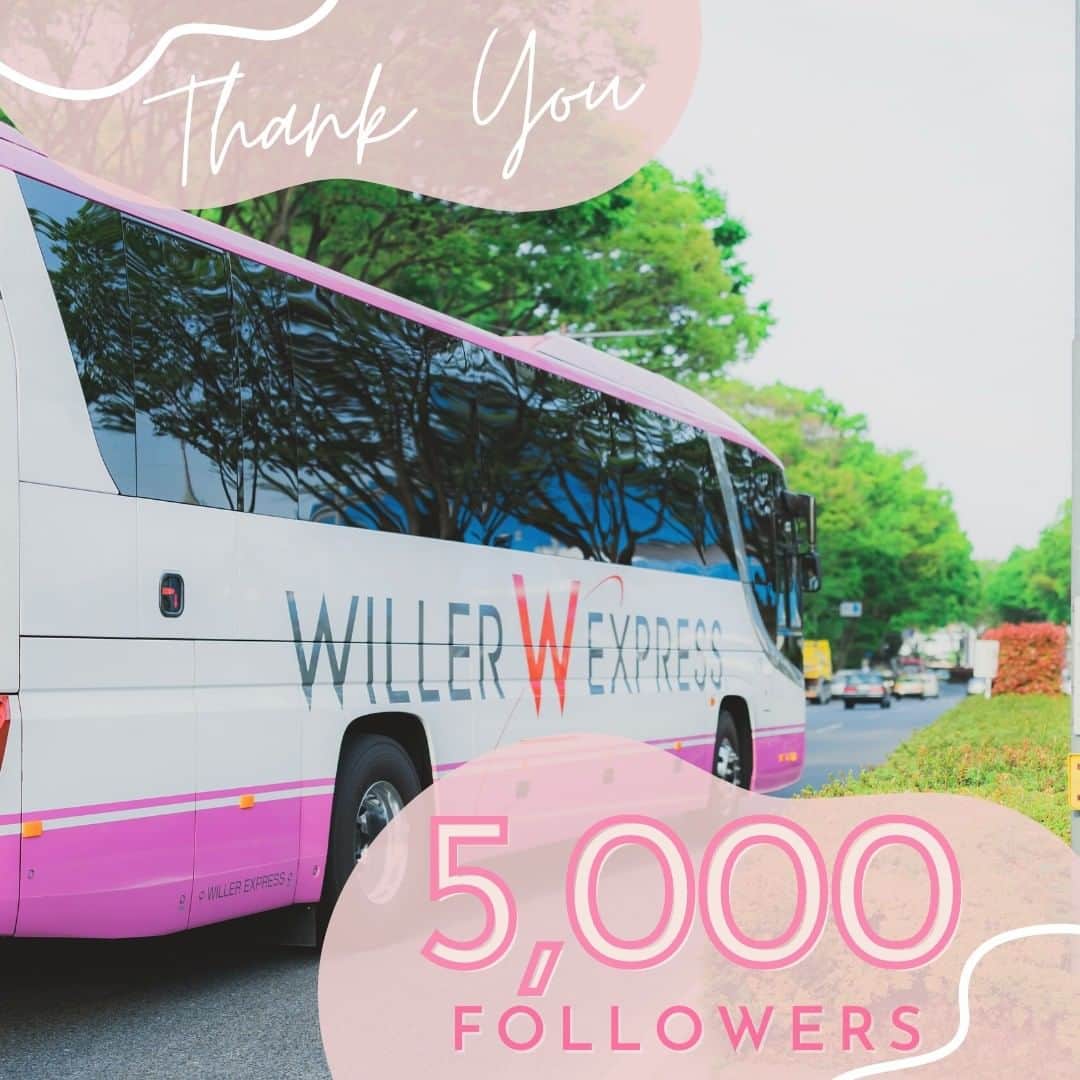 WILLER_TRAVELのインスタグラム：「フォロワーの皆さまへ  日頃よりWILLERの投稿をご覧いただき、 また、たくさんのいいねやコメントをいただきまして 誠にありがとうございます。  祝🎉WILLER公式アカウントフォロワー5,000人を突破しました！！皆さまのおかげでございます。 心より感謝申し上げます🥰  これからも皆さまの旅がより楽しいものとなるように 全力でサポートさせていただければと思います🚍 引き続き、よろしくお願いいたします。  ------------------------------------ ■旅やお出かけに役立つ情報を発信中✍︎꙳⋆ 皆さんからのフォローやいいね、コメントお待ちして います！快適で楽しい旅になりますように❀ @willer_travel  ■WILLER TRAVEL公式サイトをチェック♪ コスパ抜群！春の高速バス旅はWILLERで🌸 ↓プロフィールのURLからご覧ください @willer_travel ------------------------------------  #willer #willertravel #willerexpress #ウィラー #ウィラートラベル #ウィラーエクスプレス #旅行 #国内旅行 #旅好きな人と繋がりたい #バス旅 #バス旅行 #フォロワーさんに感謝」