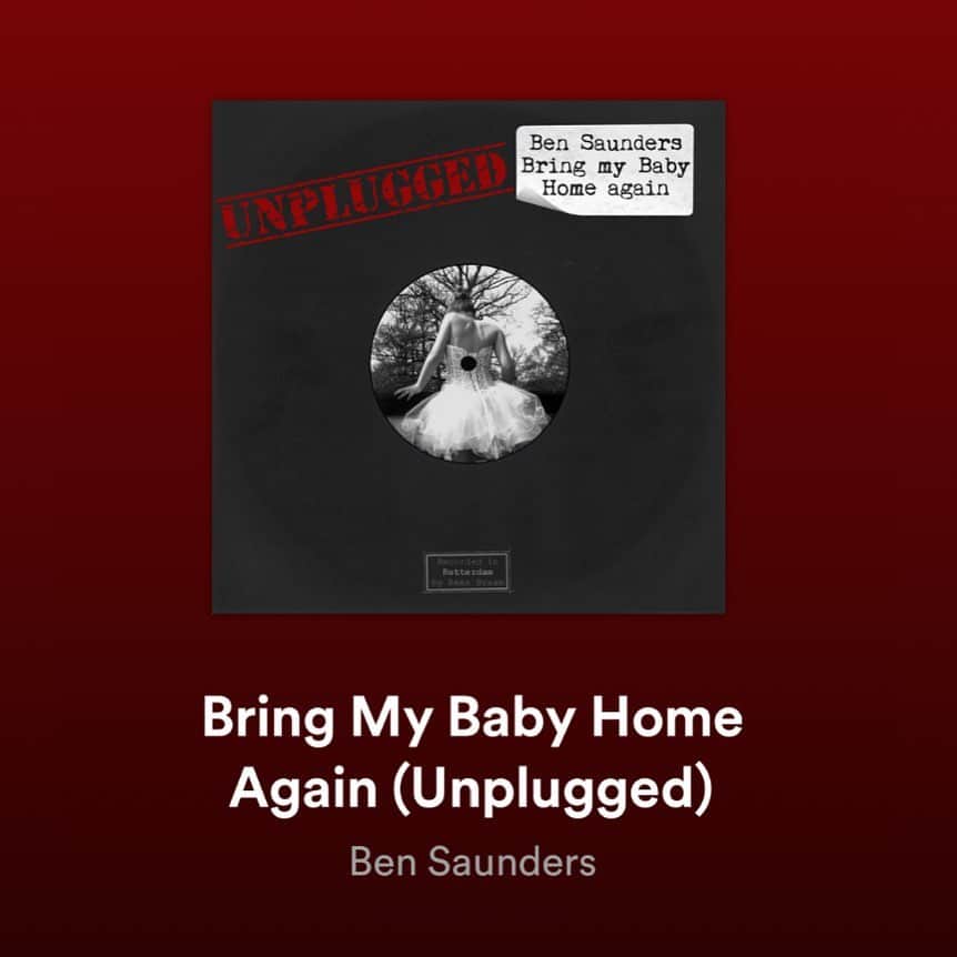 ベン・ソーンダースのインスタグラム：「its here ! stream my new single . #bringmybabyhomeagain sharing is caring 🙏🏻 #newmusic」
