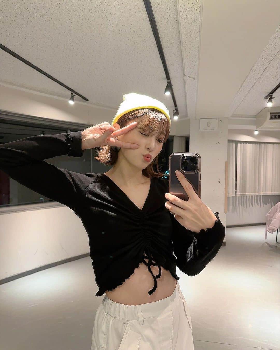 水野まいのインスタグラム：「ちょっくら踊ってきたのだけど、意外と汗かく🥳」