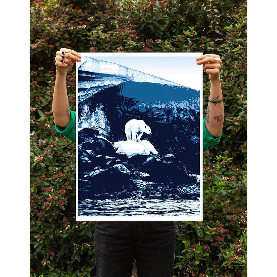 Cory Richardsさんのインスタグラム写真 - (Cory RichardsInstagram)「Link in Bio!!! 20" x 26" (SIGNED + NUMBERED EDITION of 100) 5 color silkscreen print on 100# Cougar Smooth White Paper by the massively talented Ernesto Yerena @ernestoyerena based on one of my favorite images for National Geographic from an expedition to the Franz Josef Land Archipelago.  @amplifierart is joining @natgeo and the Campaign for Nature's conservation 30x30 initiative! This initiative - which is supported by over 100 countries worldwide - seeks to protect at least 30% of the planet’s land and oceans by the year 2030. Increasing the acreage of protected zones will help achieve habitat conservation goals while also reversing the negative impacts of biodiversity decline and climate change.  Each purchase helps us get this artwork and accompanying lesson plans on conservation for FREE into thousands of classrooms across the U.S. and beyond!」2月18日 3時47分 - coryrichards