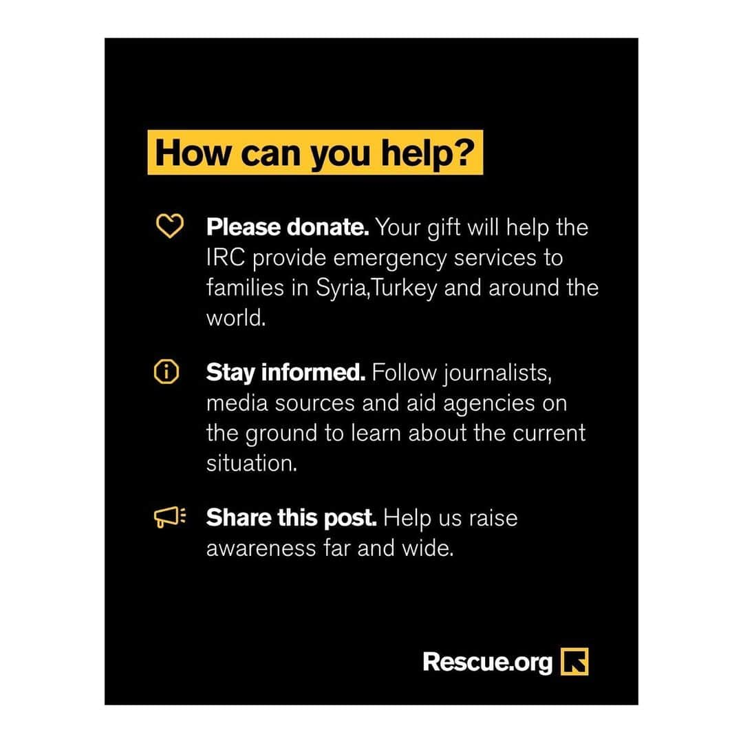 ラシダ・ジョーンズさんのインスタグラム写真 - (ラシダ・ジョーンズInstagram)「The earthquakes that recently hit Turkey, Syria and Lebanon are the biggest to hit the region in a century. More than 35,000 people have died and thousands more could still remain trapped in rubble. The impact has been devastating with freezing weather and displacement due to the ongoing war. The image are heartbreaking and suffering is unfathomable. I’m proud to support @RESCUEorg’s mission to provide life-saving health care, protection and early recovery support to people impacted by this terrible disaster. Link in story.」2月18日 4時50分 - rashidajones