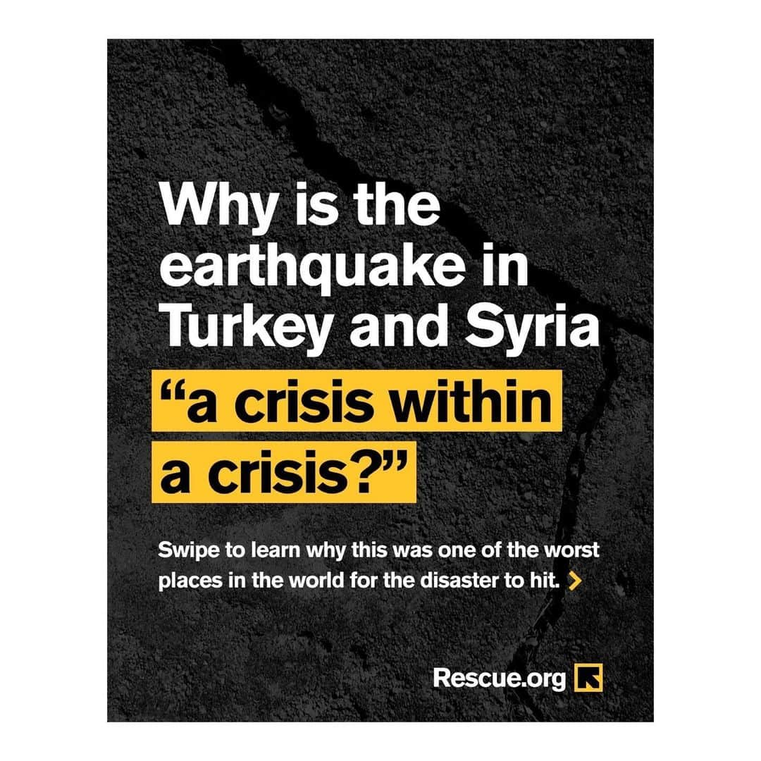 ラシダ・ジョーンズさんのインスタグラム写真 - (ラシダ・ジョーンズInstagram)「The earthquakes that recently hit Turkey, Syria and Lebanon are the biggest to hit the region in a century. More than 35,000 people have died and thousands more could still remain trapped in rubble. The impact has been devastating with freezing weather and displacement due to the ongoing war. The image are heartbreaking and suffering is unfathomable. I’m proud to support @RESCUEorg’s mission to provide life-saving health care, protection and early recovery support to people impacted by this terrible disaster. Link in story.」2月18日 4時50分 - rashidajones