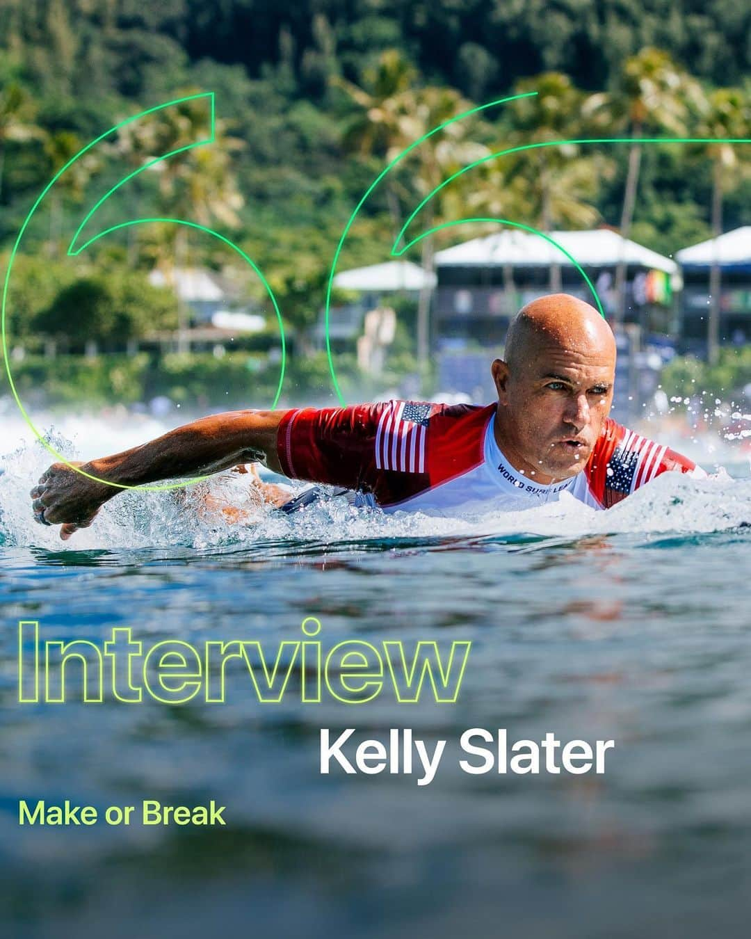 ケリー・スレーターのインスタグラム：「11-time World Champion Kelly Slater has been on the WSL Championship Tour for 30 years. @kellyslater talks about his experience on tour and advice for competition rookies in and out of the water.  Season 2 of #MakeOrBreak is streaming now on Apple TV+」