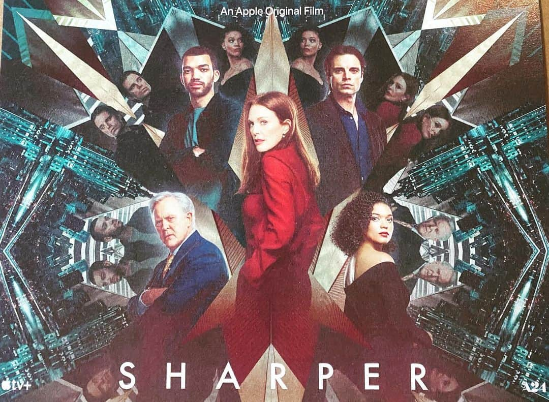 ジョディ・リン・オキーフのインスタグラム：「Thank you @appletvplus @a24 for the invitation to watch the premiere of #sharper !!!!!! #juliannemoore #johnlithgow Two of my absolute favorites together!!#inpartnershipwithsharper」