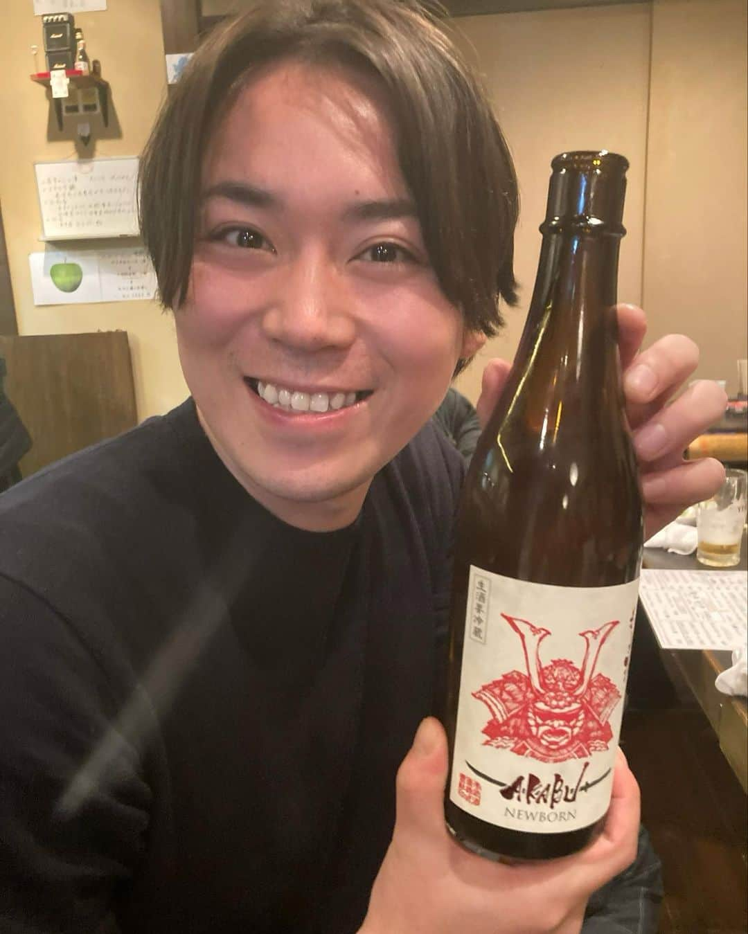 佐藤大樹のインスタグラム：「岩手LOVE❤️  #岩手#日本酒#赤武#前澤牛#牡蠣で巻いて#秋田豊　さん#生き別れの兄弟#あると思います#わんこそば駅伝」