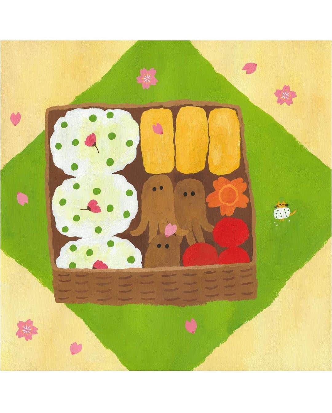 妹尾香里さんのインスタグラム写真 - (妹尾香里Instagram)「3分クッキング3月号です！ お花見弁当です！ おにぎりねこちゃん！  #3分クッキング #お花見 #おにぎり #桜 #春 #猫」2月18日 10時44分 - senokaori