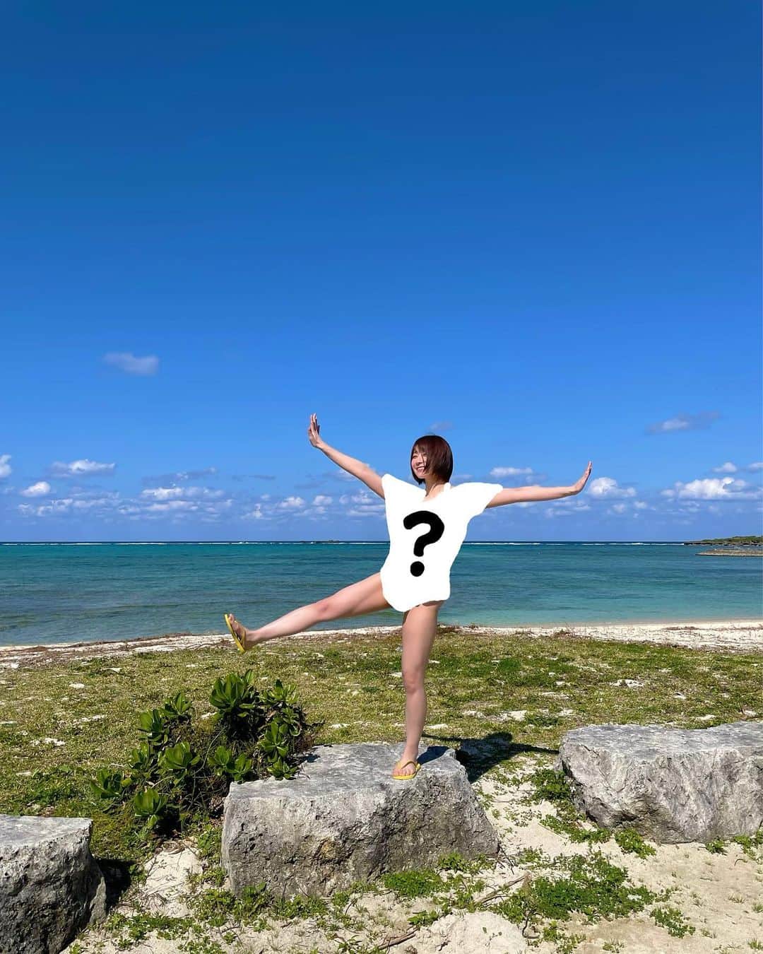 のインスタグラム：「ビーチの撮影の時間だけ晴れた☀️」