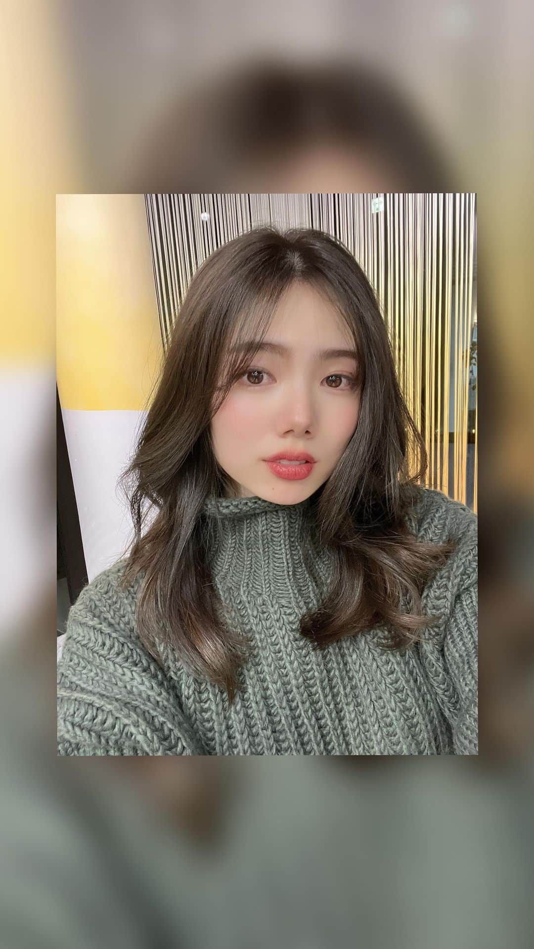 のインスタグラム：「いめちぇん💇🏻‍♀️💋  #イメチェン #サロンモデル #表参道 #グレージュ#波田妃奈 #city #hair #model」