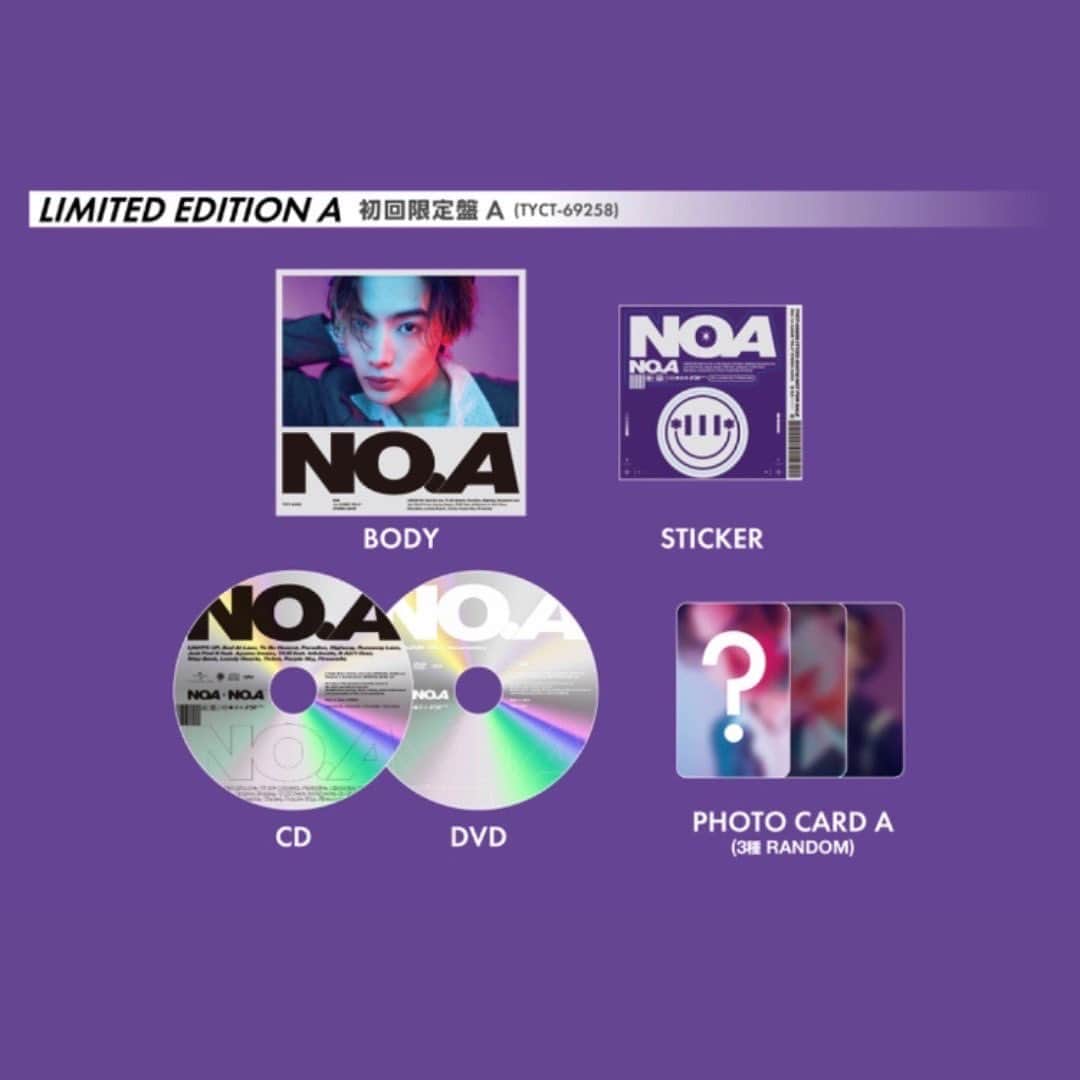 NOA（ノア）のインスタグラム：「1st Album『NO.A』Packshot Release 『NO.A』Release : 2023.2.22  #NOA #numberA」