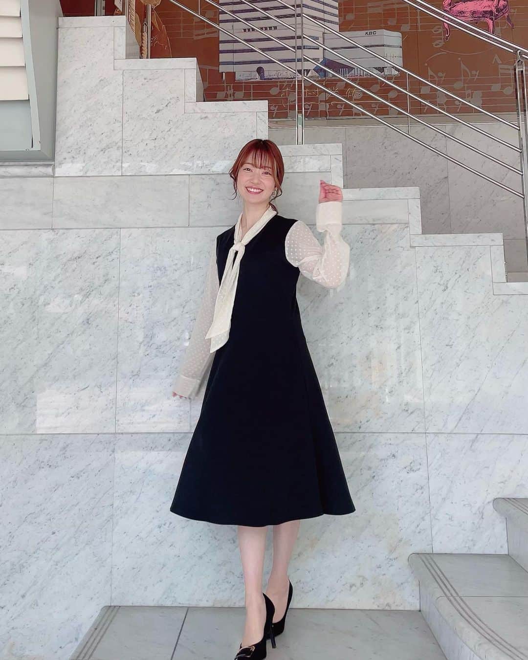 原直子さんのインスタグラム写真 - (原直子Instagram)「モノトーン🫶  one-piece @enblanc.jp   #enblanc #モノトーンコーデ #モノトーンワンピース #ワンピースコーデ #リボンワンピース #sサイズコーデ」3月19日 20時46分 - naoko_15_hara