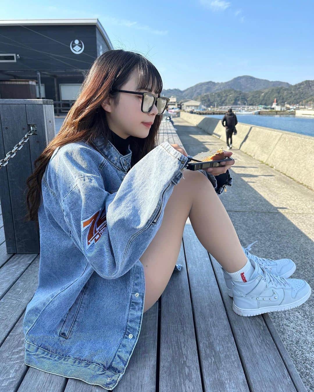 麻生果恩のインスタグラム：「海だいすき🐚💙✨」