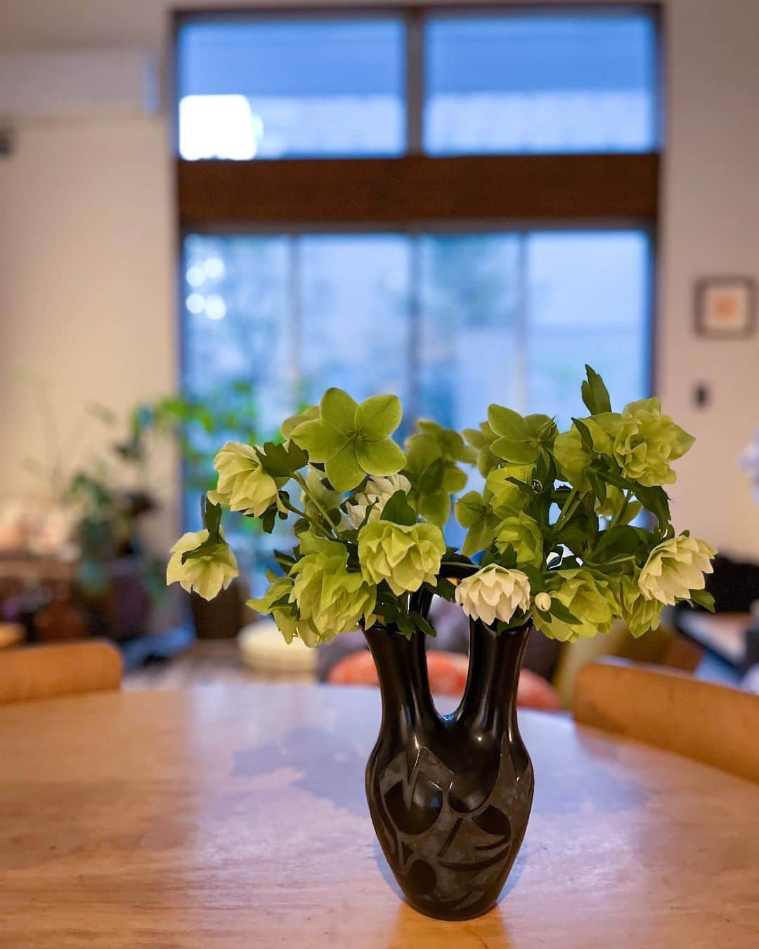 土井地恵理子さんのインスタグラム写真 - (土井地恵理子Instagram)「・ '庭のお花を飾る'ってのをしたくて 数年前に植えたクリスマスローズ  ほぼ放置なのに 年々、花数を増やしてくれて たっぷり飾れるまでに♡ 嬉しい◡̈  そんな記録の夕暮れの我が家。  #myhome #花のある暮らし #flower」3月19日 21時24分 - ericodoiji