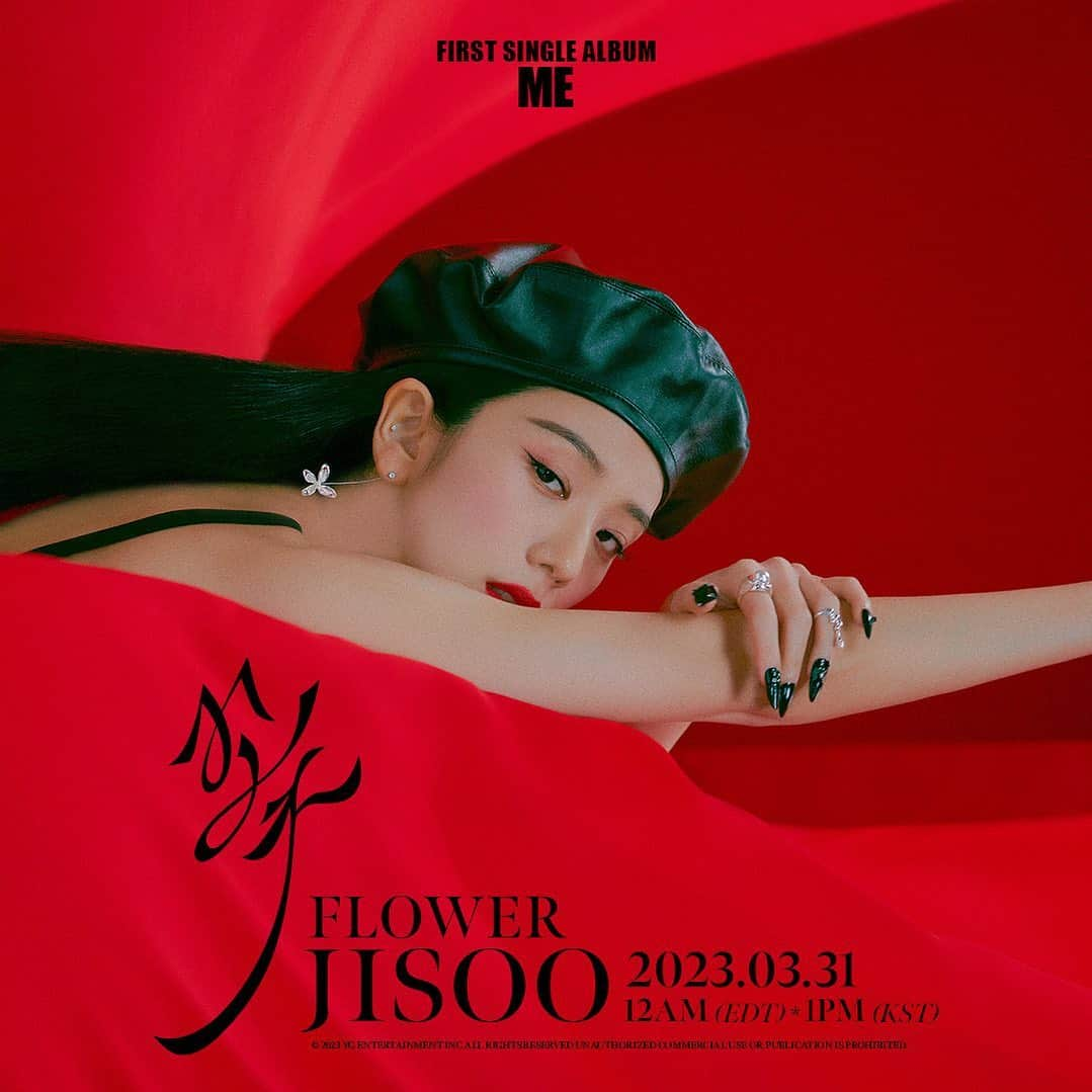 ジスさんのインスタグラム写真 - (ジスInstagram)「🌹꽃🌹 #JISOO #지수#FIRSTSINGLEALBUM #ME #TITLE #꽃 #FLOWER #20230331_12amEDT #20230331_1pmKST #RELEASE」3月20日 0時05分 - sooyaaa__