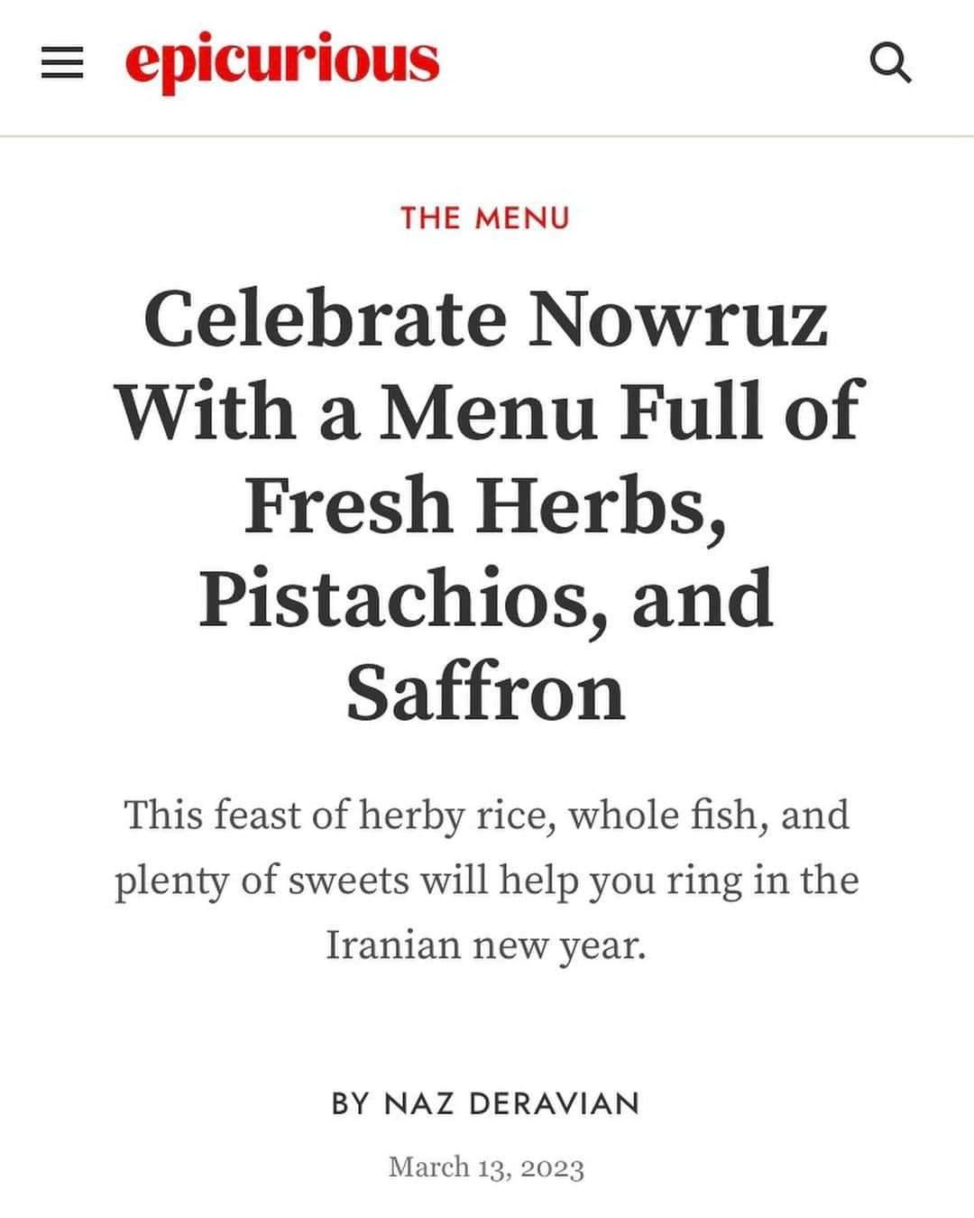 Saghar Setarehさんのインスタグラム写真 - (Saghar SetarehInstagram)「The arrival of spring, and consequently Nowruz — the Persian new year — means we can’t help but be hopeful, and have faith in the renewal of nature. For Nowruz, which literally means “the new day” in Farsi, is precisely the “life” part, in the #WomanLifeFreedom revolution.   This year the celebration has started early, and in no other place than @epicurious. Many thanks to Naz of @bottomofthepot for including the recipe for Saffron and Lemon Toasted Pistachios from my forthcoming book #PomegranatesAndArtichokes. This is officially the first sneak peek into my book and the first recipe ever being shared online. There’s a bittersweet story from the memories of my childhood memories in the headnote. Go grab the recipe on @epicurious website and let me know what you think.   Proud to be in the amazing company of @andybaraghani, @royashariat (whose book Maman and Me is coming out later this year) and Homa Dashti of @whitemoustacheyogurt whose book Yogurt and Whey has just been released and I can’t wait to get my hands on it. It almost feels like a proper mehmooni (party).  I’m also very excited to announce that on Nowruz, March 20th and to celebrate Sal Tahvil (the new year) I will be in Venice at @tociavenezia (cucina e comunità 🤍). Together with my friend Yasra of @kooch.venice (the most delectable lifestyle store selling the products of Iranian designers and artisans), and chef @marco.tocia, we’ll be cooking a proper Nowruz feast loaded with fresh herbs and rose water and we can’t wait to have you for dinner at @spiazzi_. Swipe to see the booking info. Spots are limited so make sure you don’t miss this special Venetian Nowruz.   Lastly, I’m about to announce a (not so) little new project that I’ve dawdled so long to launch. So stay tuned! What better occasion than Nowruz, a new day, a new year that starts when the earth enters the spring equinox, the sun enters Aries, the first house of the zodiac, and (exceptionally this year) a new moon rises in Aries as well. The planets are aligned for new beginnings, so is the nature, and so should we.   #FlavorsAndEncounters #LabNoonCookbook」3月16日 0時36分 - labnoon