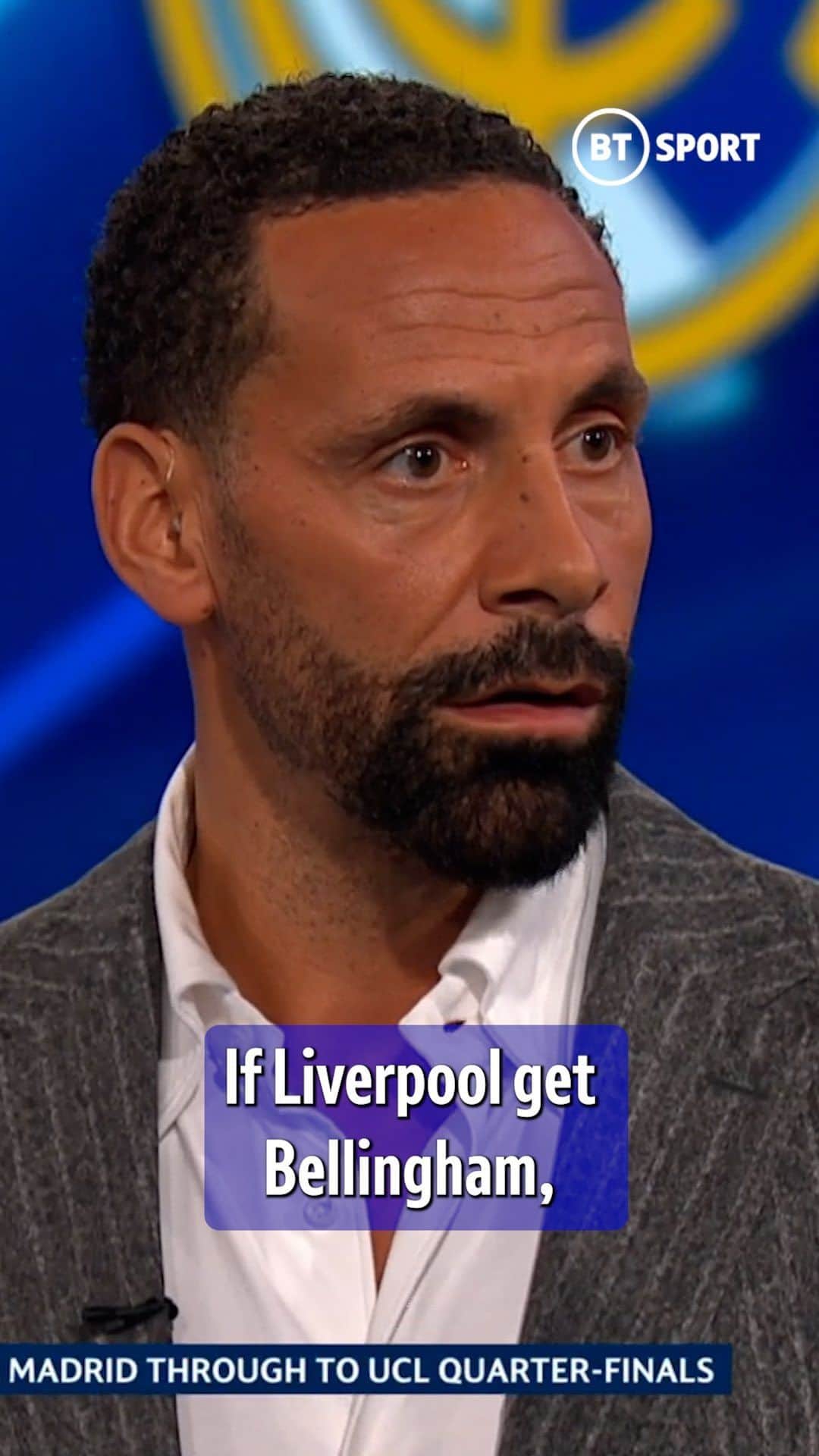 リオ・ファーディナンドのインスタグラム：「“Stevie will have to swim the Channel to get Bellingham!” 👀😂 Is Jude destined for Anfield or elsewhere? __ #UCL #JudeBellingham #Bellingham #LFC #Liverpool #BVB #Football #Soccer #BTSport」