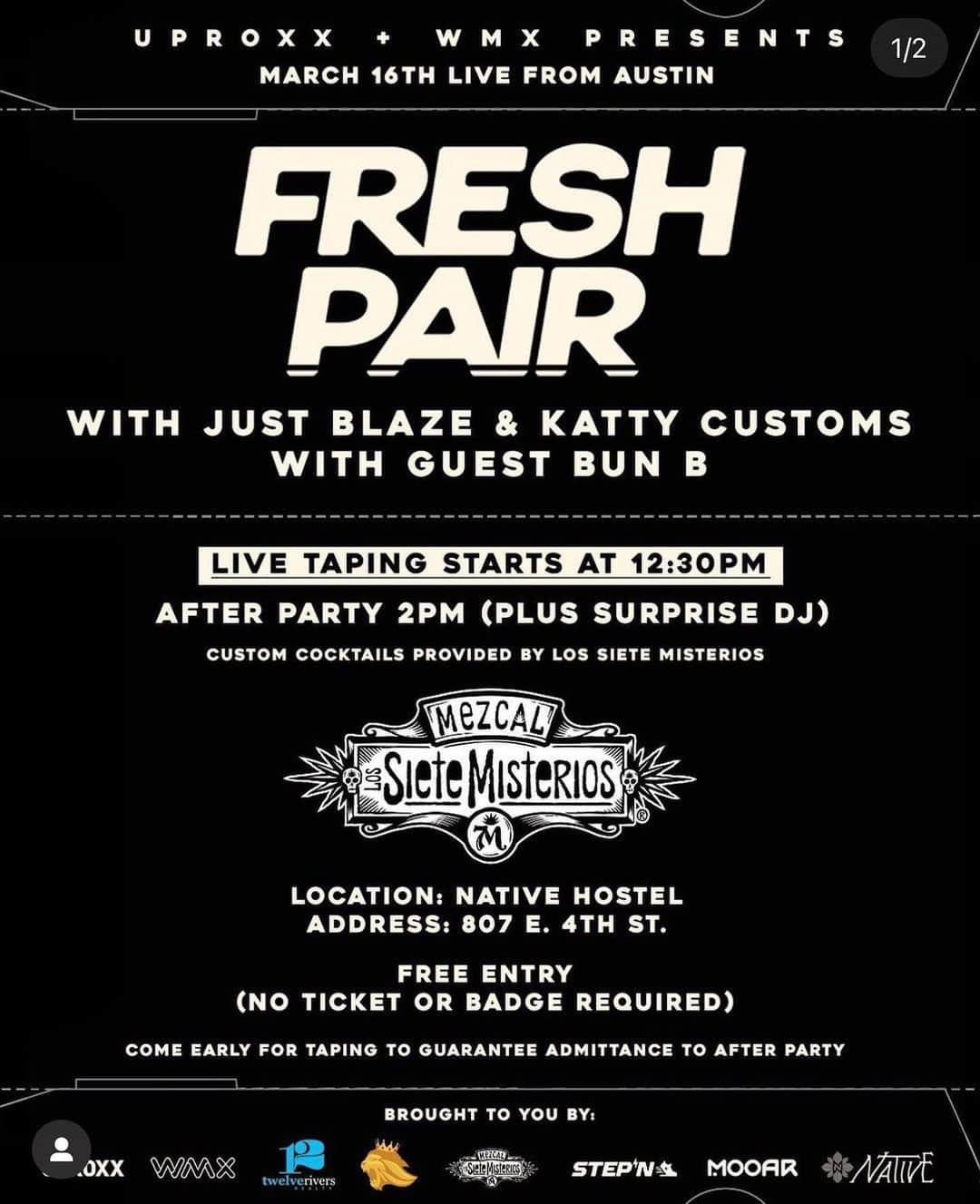 ジャスト・ブレイズさんのインスタグラム写真 - (ジャスト・ブレイズInstagram)「#FreshPair Live @ SXSW tomorrow! Myself x @kattycustoms x @BunB. This really might be the hardest pair yet 🤯」3月16日 3時23分 - justblaze