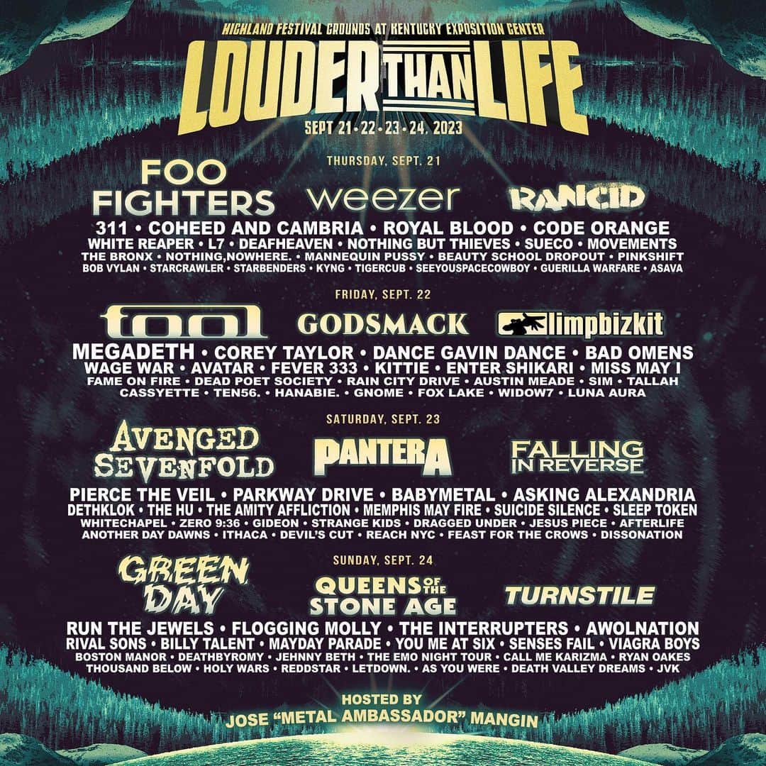 Green Dayのインスタグラム：「This bunch of chaos is coming to @louderthanlifefest in September (and we're bringing Drunk Bunny too) 🤘🏼🔥🎶 LouderThanLifeFestival.com」