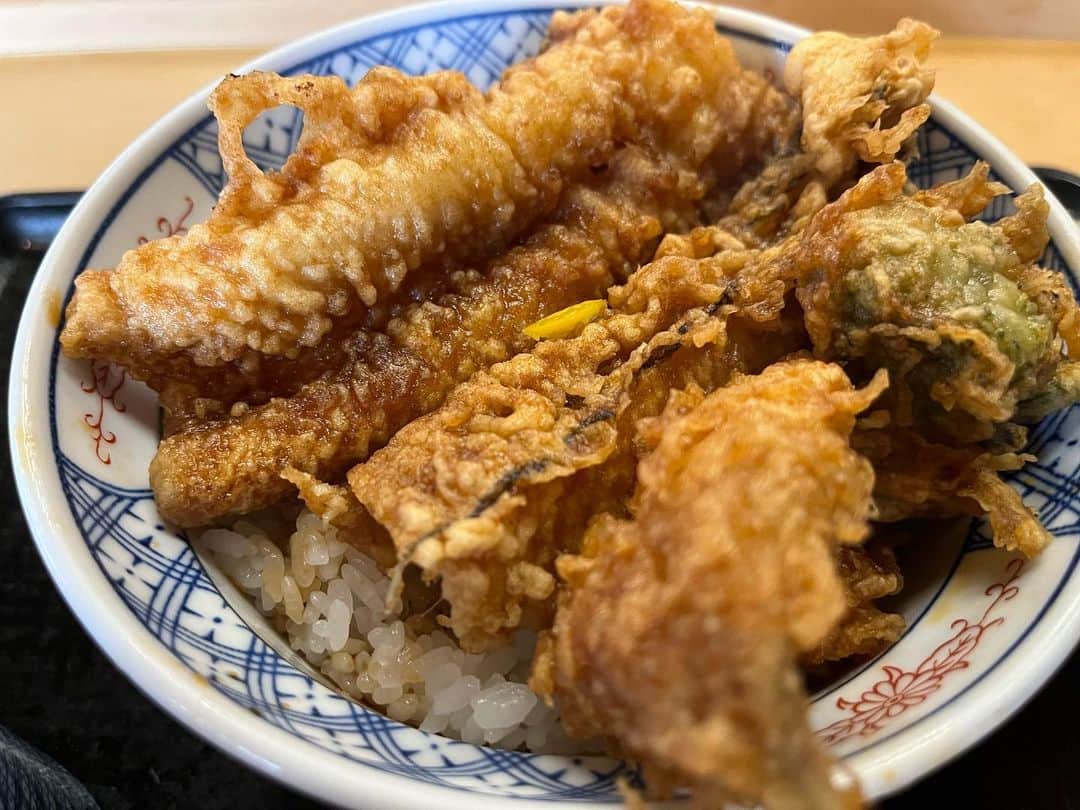 Miku Hirata 平田未来のインスタグラム：「おつかいのついでに天茂の天丼。 久々に美味しかった。」