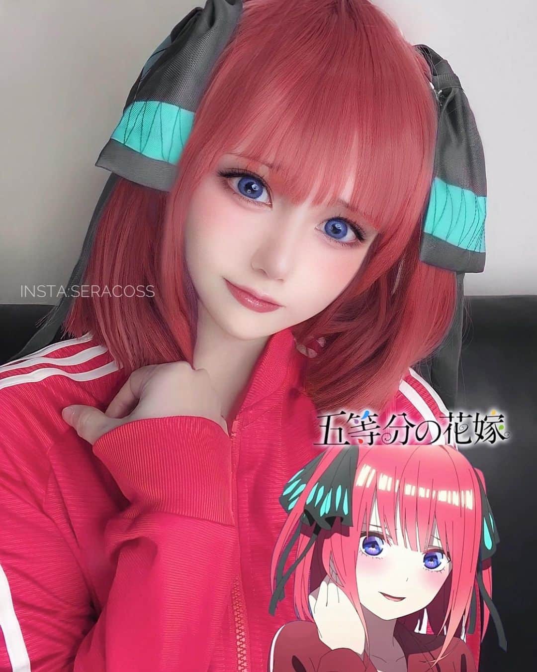 のインスタグラム：「my cosplay #ninonakano  @seracoss   . . . . . . . . . . . .  old post😥本日体調不良のため😷  #nakanonino #ninocosplay #ninonakanocosplay #thequintessentialquintuplets #gotoubunnohanayome #gotoubunnohanayomeedit #miku #mikunakano #mikunakanokawaii #ninonakanoedit #五等分の花嫁 #中野ニ乃 #animegirl #animecosplay #animewaifu」