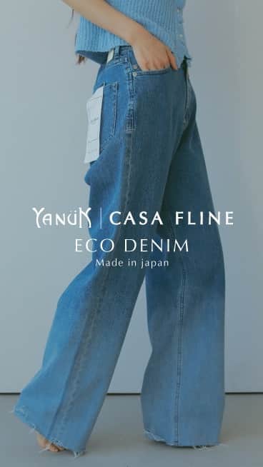 のインスタグラム：「． ． YANUK × CASA FLINE Special Collaboration👖✨  人に優しいモノづくりにこだわるサスティナブルブランド 「CASA FLINE」（カーサフライン）とYANUKとの スペシャルコレクション第二弾が登場します。  カーサフラインらしいドラマティックな ディテールを盛り込んだドレスやトップス、 デニムとも相性のいいキャミソール、 一方でYANUKの技術を詰め込んだ リメイク風デニムスカートと グラデーションが印象的な ルーズフィットデニム。  両ブランドのこだわりを 詰め込んだスペシャルアイテムが誕生しました✨  Miyake : 157cm  Asano : 157cm  Miku:161cm @yk_miku39  Mackey :163cm @yk_mackey   #yanuk#denim#jeans#fashion#casafline#ecodenim#madeinjapan#ヤヌーク#ヤヌークデニム#カーサフライン#ブルーデニム#ワンピース#タンクトップ#ボーダートップス」