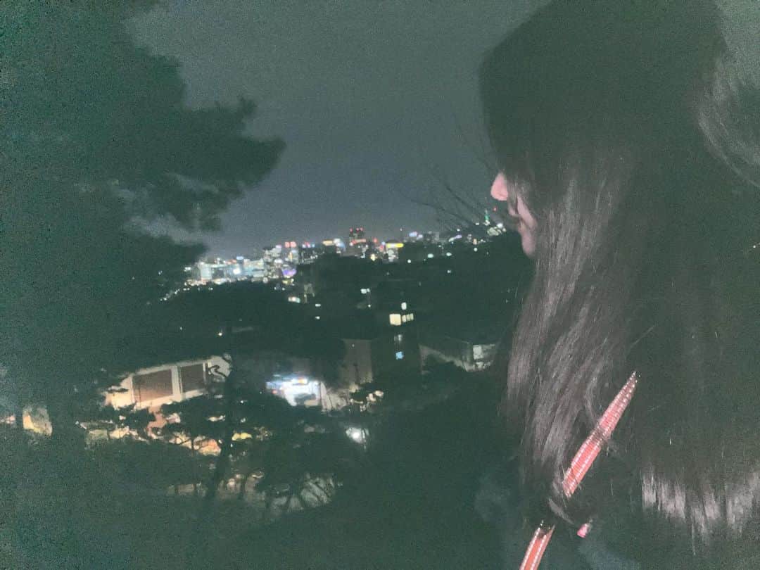 パク・ナレのインスタグラム：「밤 산책 🌃 . . #인왕산#수성동계곡#댕산책」