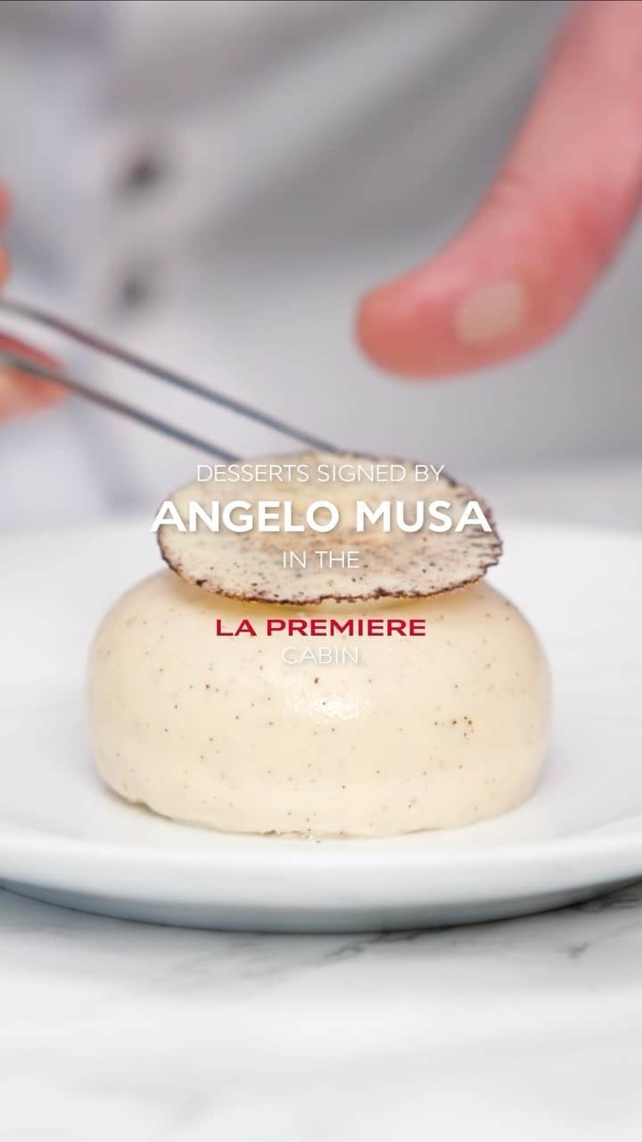 エールフランスのインスタグラム：「With @angelomusaofficial’s pastries, French excellence awaits you on the destinations La Première from Paris」