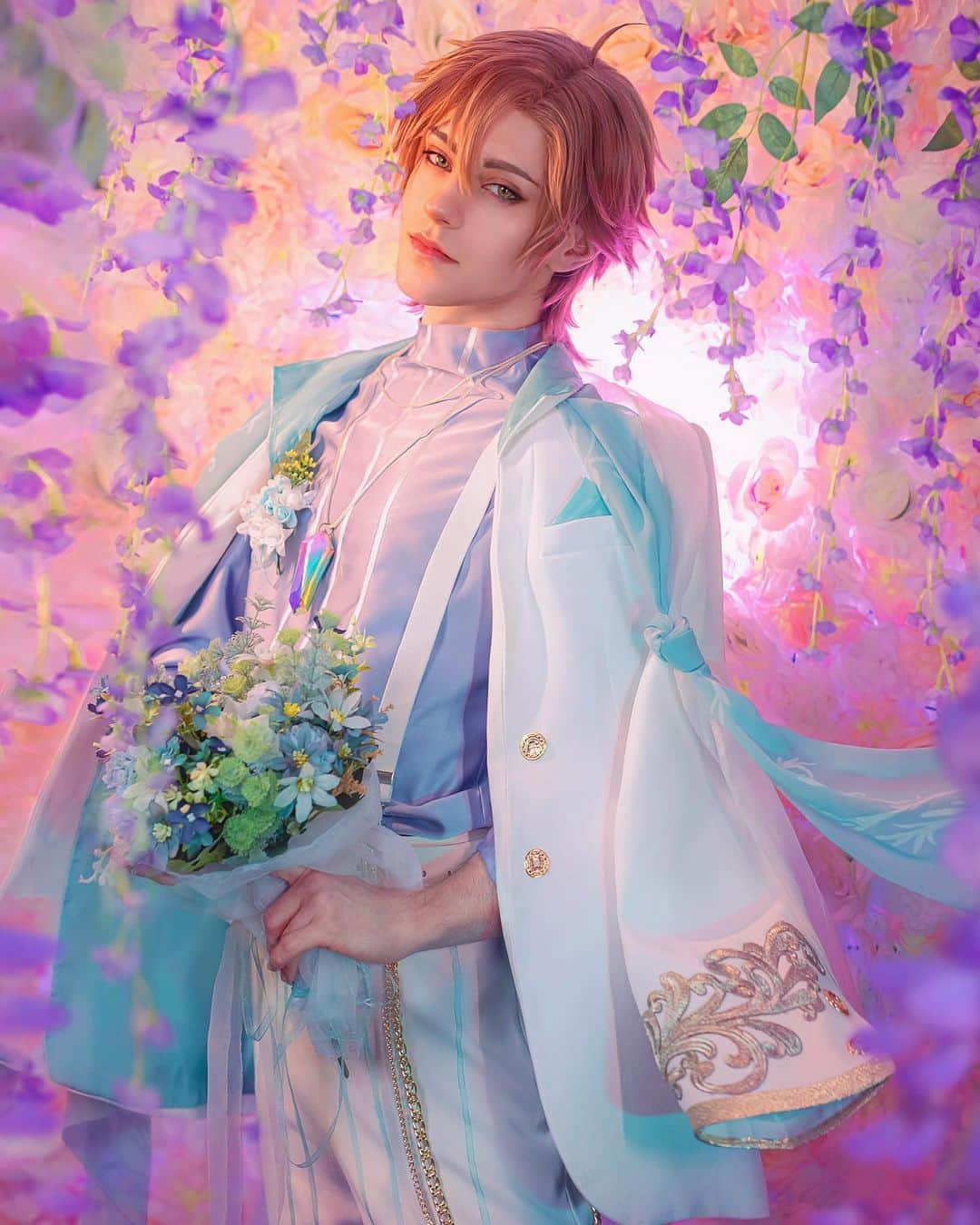 Geheのインスタグラム：「[It's a beautiful day to celebrate, don't you think? Come join me at Passion Cafe, let's enjoy some time together 💙 ]  Celebrate NU: Carnival's first aniversary with Eiden in the new Forest Carnival event!   Visit at Erolabs: https://l.hyenadata.com/s/0PAoh7  #NUCarnival #EROLABS #cosplay #nucarnivalcosplay #eidencosplay #Eiden」