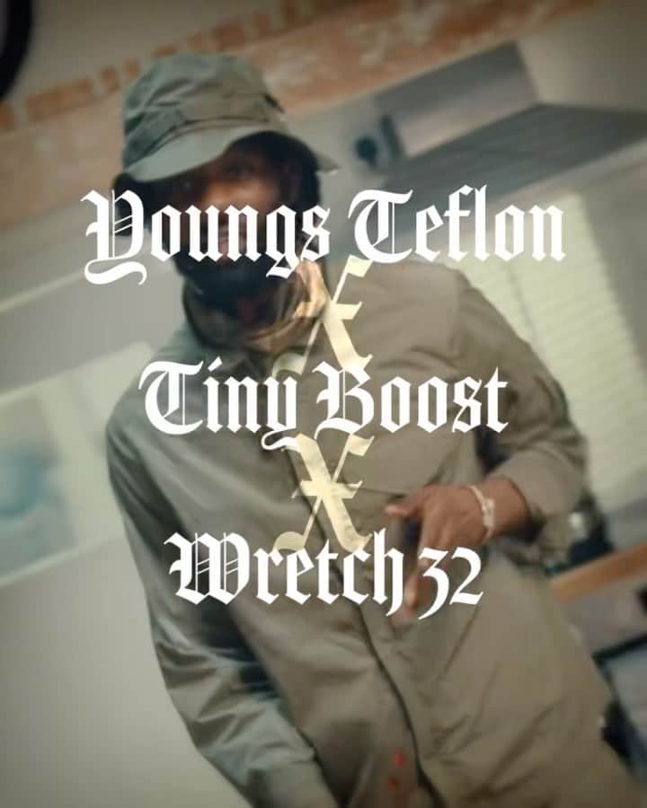 WRETCH 32のインスタグラム：「Linked up with my bros @youngsteflon & @peckhammadeboost for their joint project. #detergent out on all platforms now …  shot by @i2vmedia  produced by @knoxbrown Created with the almighty 🫶🏾」